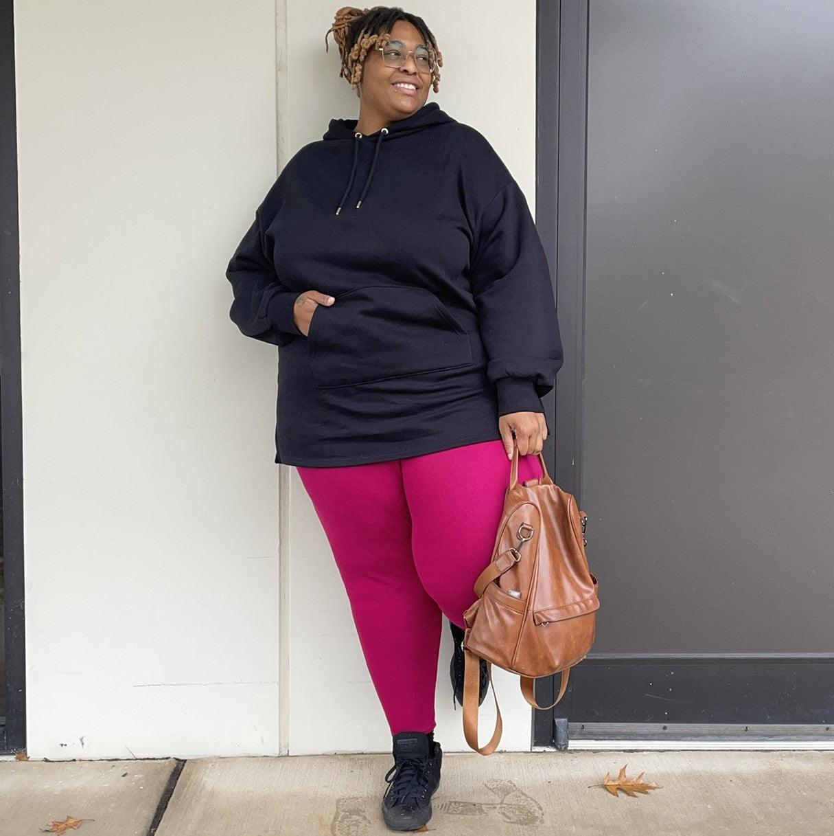 Organic Cotton Longline Hoodie - Black