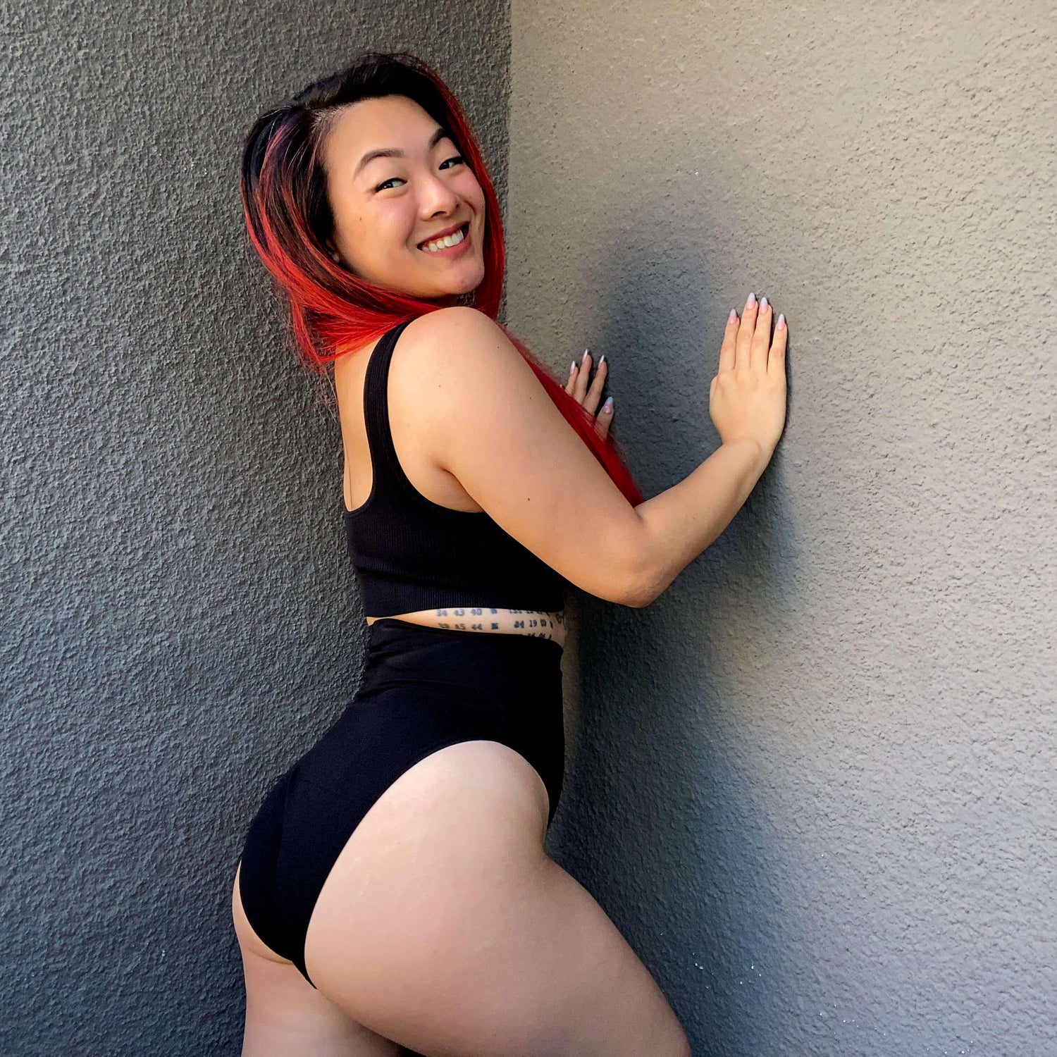 Organic Cotton Super High Leg Panties - Black