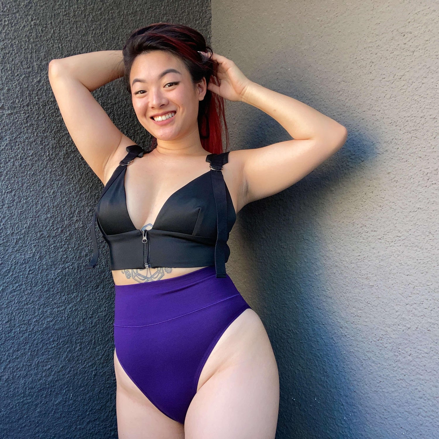 Organic Cotton Super High Leg Panties - Suffragette Purple