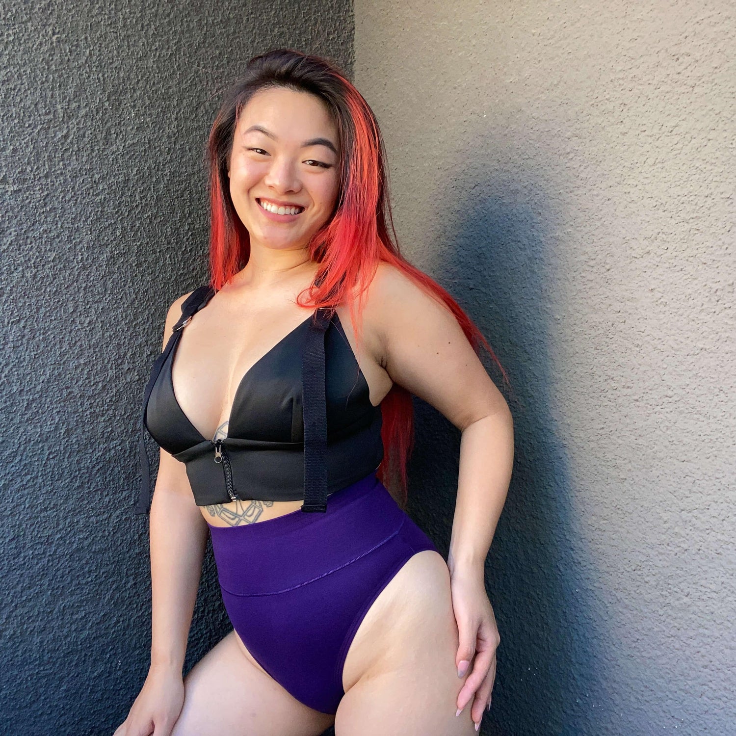 Organic Cotton Super High Leg Panties - Suffragette Purple