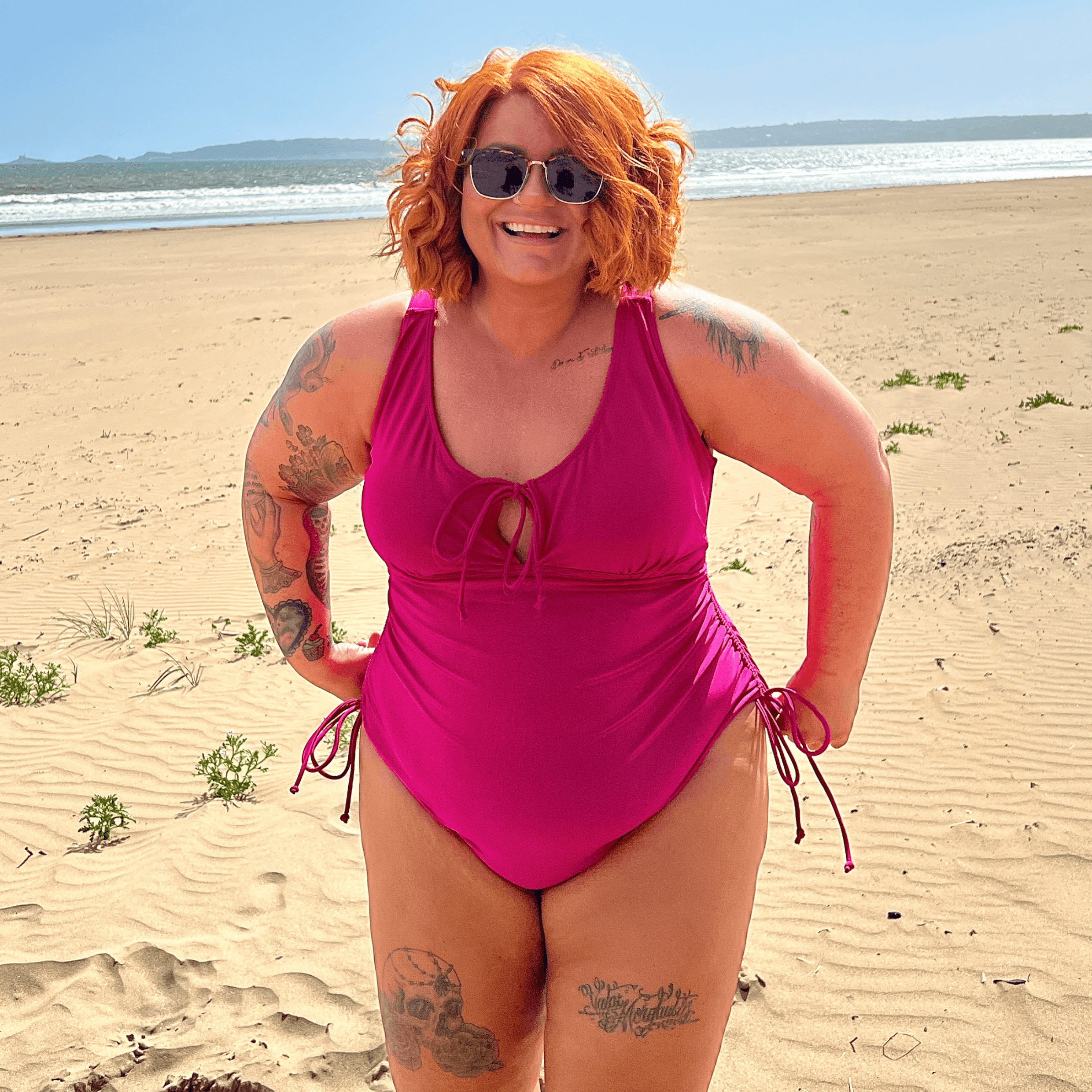 Fuchsia top pink swimsuit