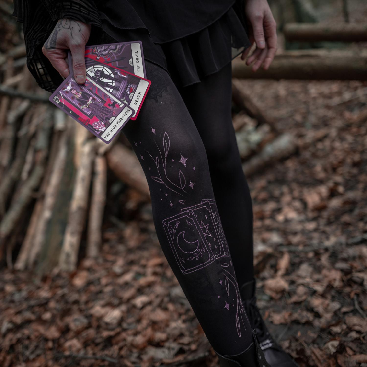 80 Denier Tarot Opaque Tights | Alternative Fashion | Snag – Snag US