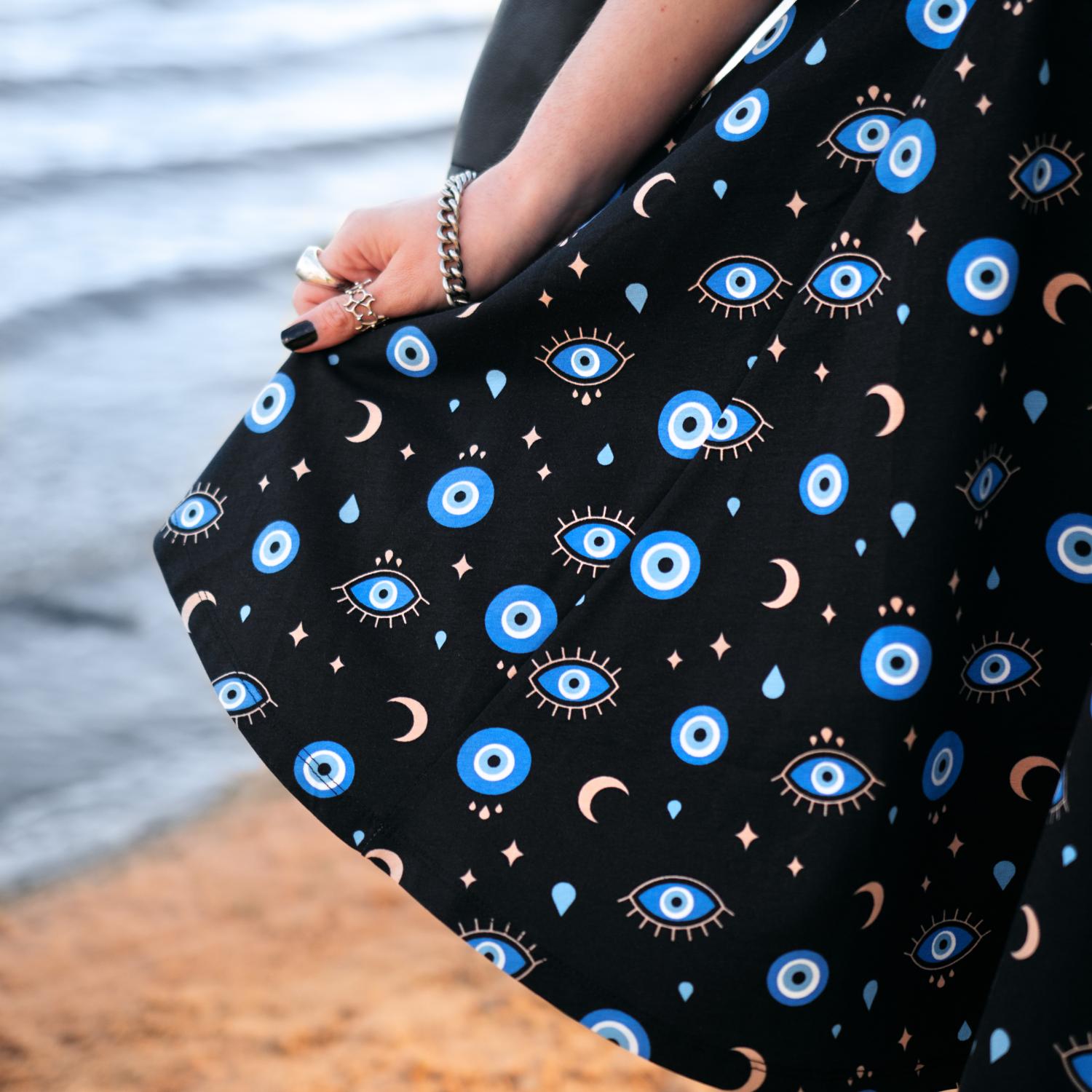 Evil Eye Organic Cotton Flare Skirt | Snag – Snag US