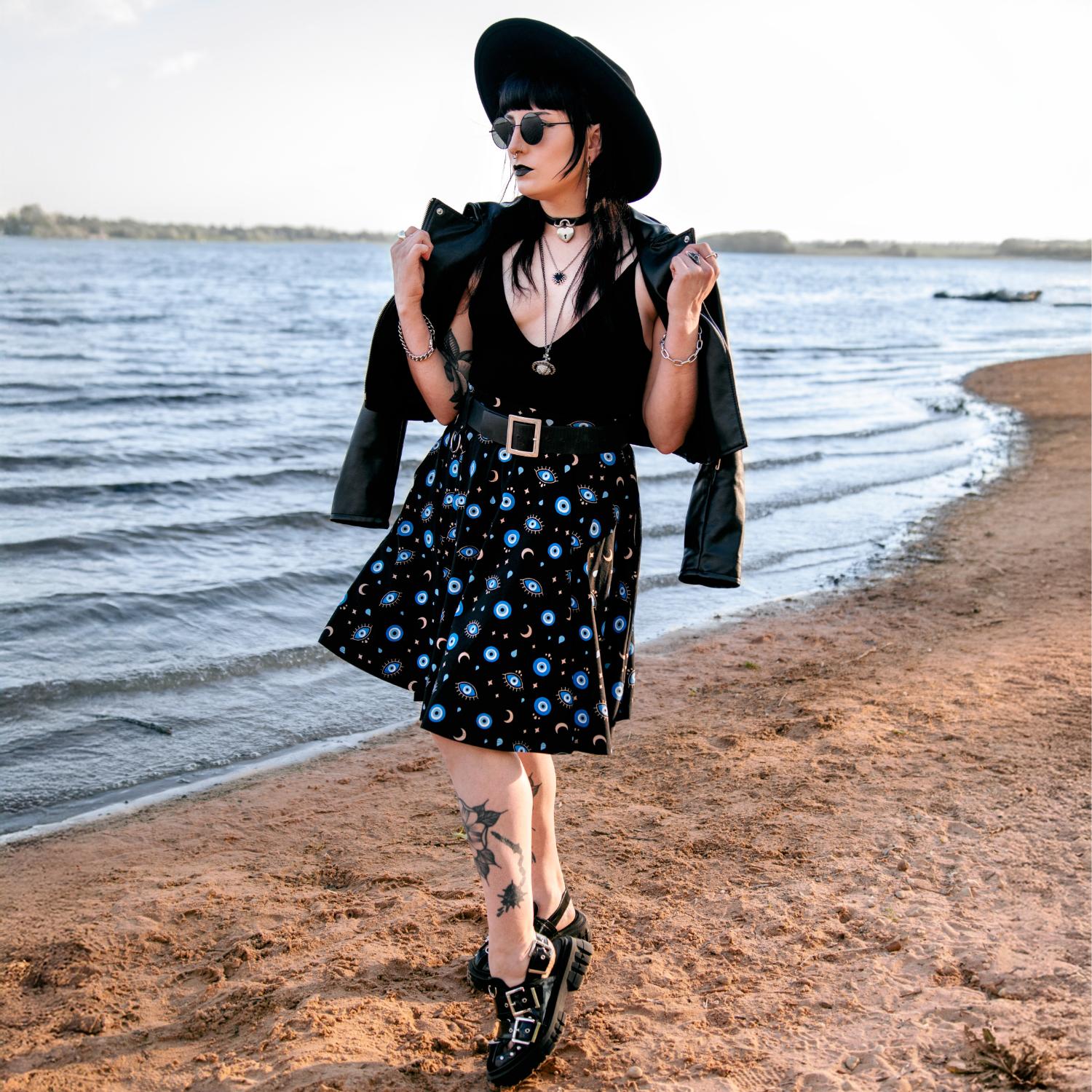 Evil Eye Organic Cotton Flare Skirt | Snag – Snag US
