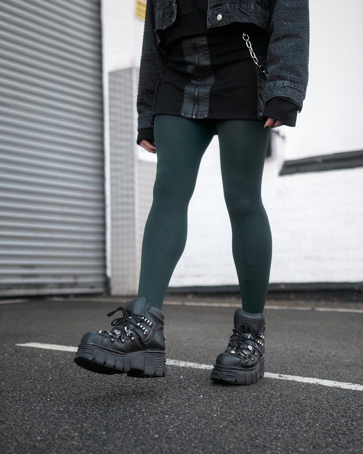 Super Opaque 120 Den Tights - Crocodile