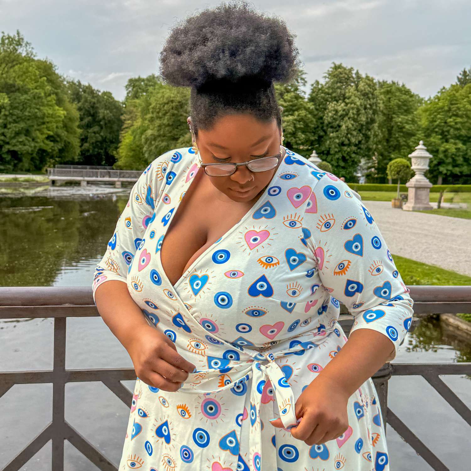 plus size wrap dress white Mati Wrap Dress