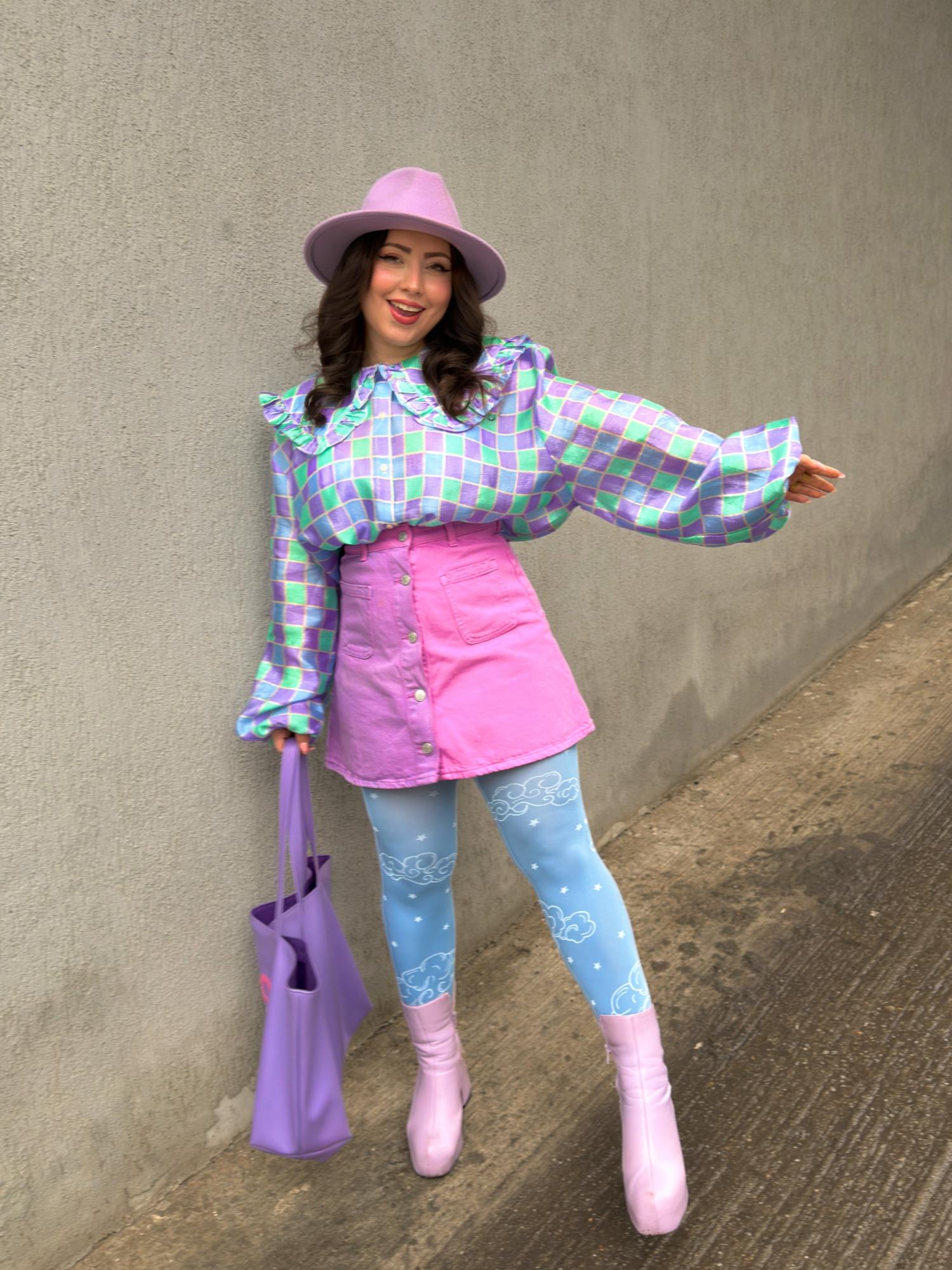 Opaque 80 Den Tights - Woodcut Clouds