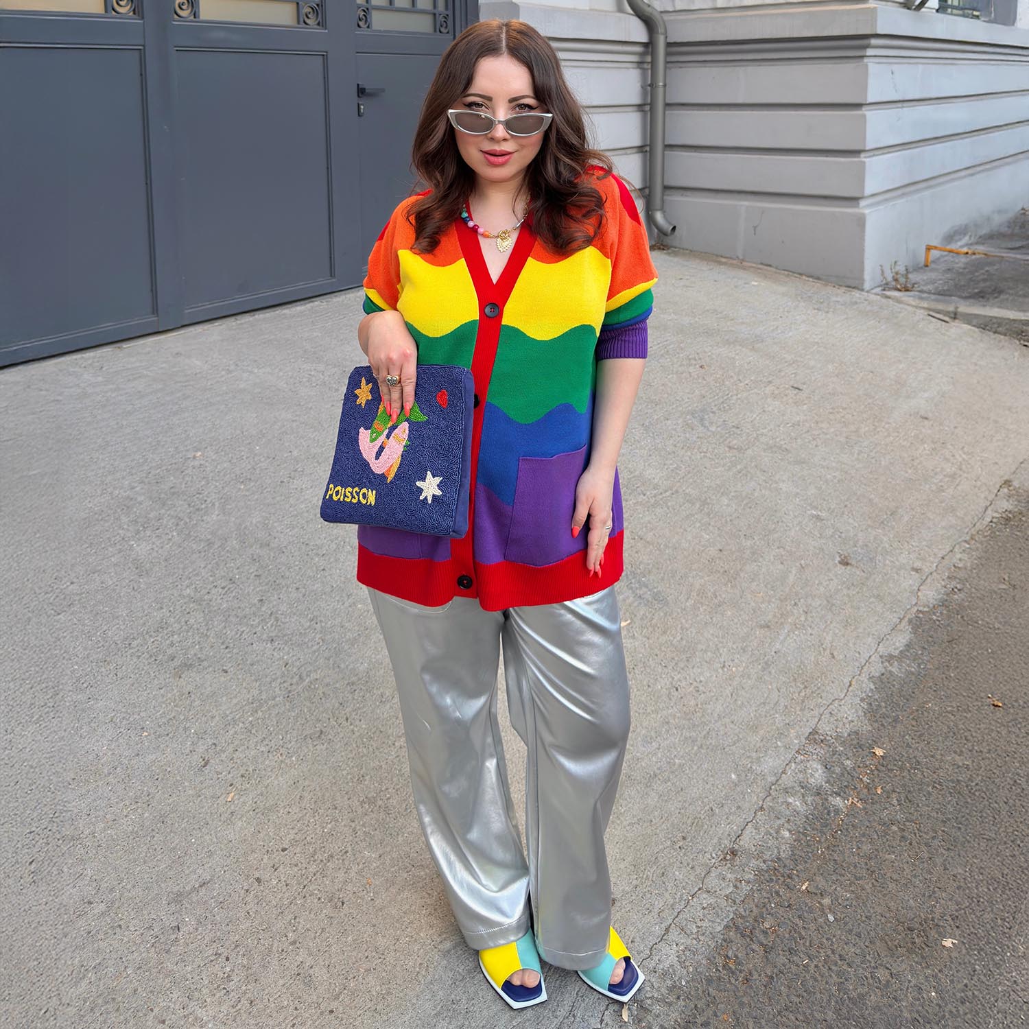 Rainbeaux Colourful Rainbow Cardigan | Sizes 0-34 | Snag – Snag US