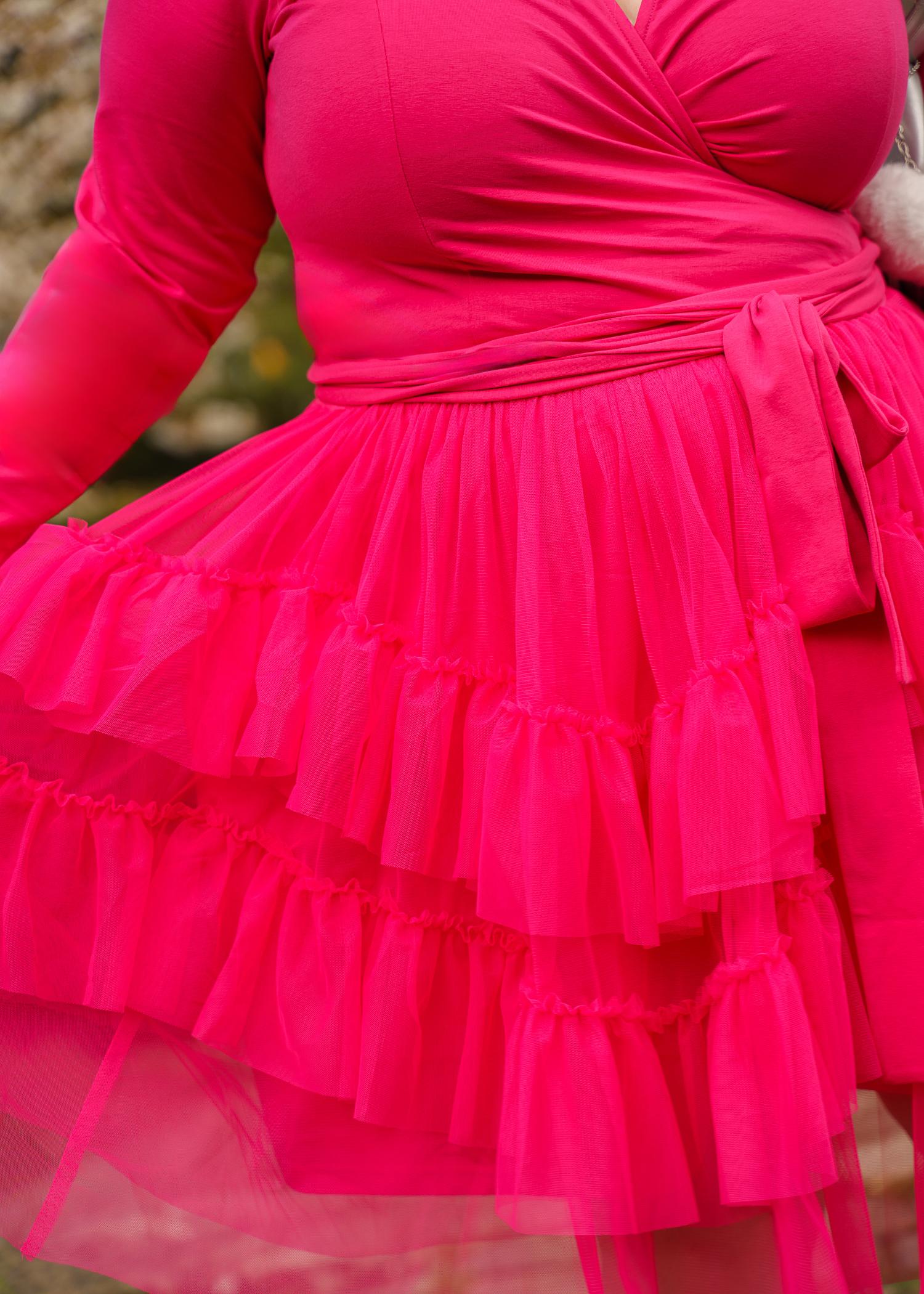 Mesh Skirt - Pomegranate