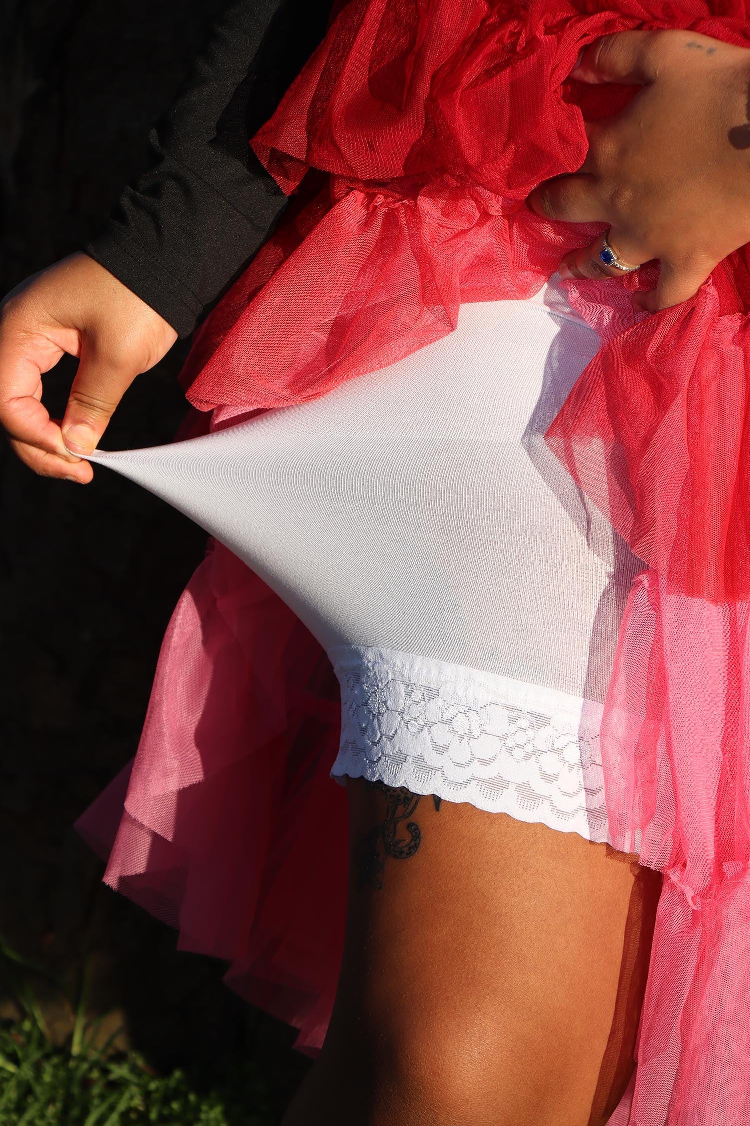 Lace Stay Cool Chub Rub Shorts - White