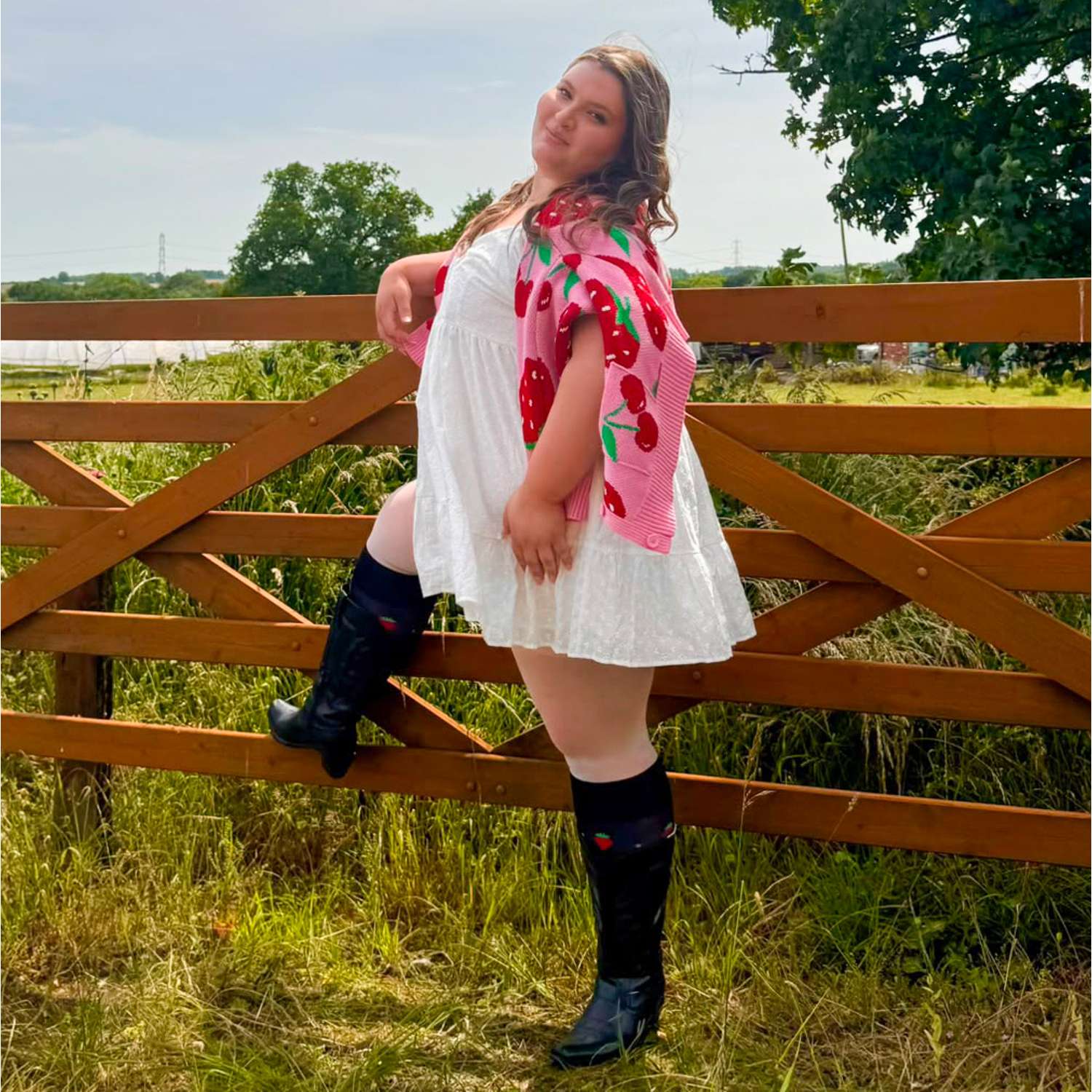 100% Cotton Strawberry Cardigan | Lightweight Summer Cardigan with