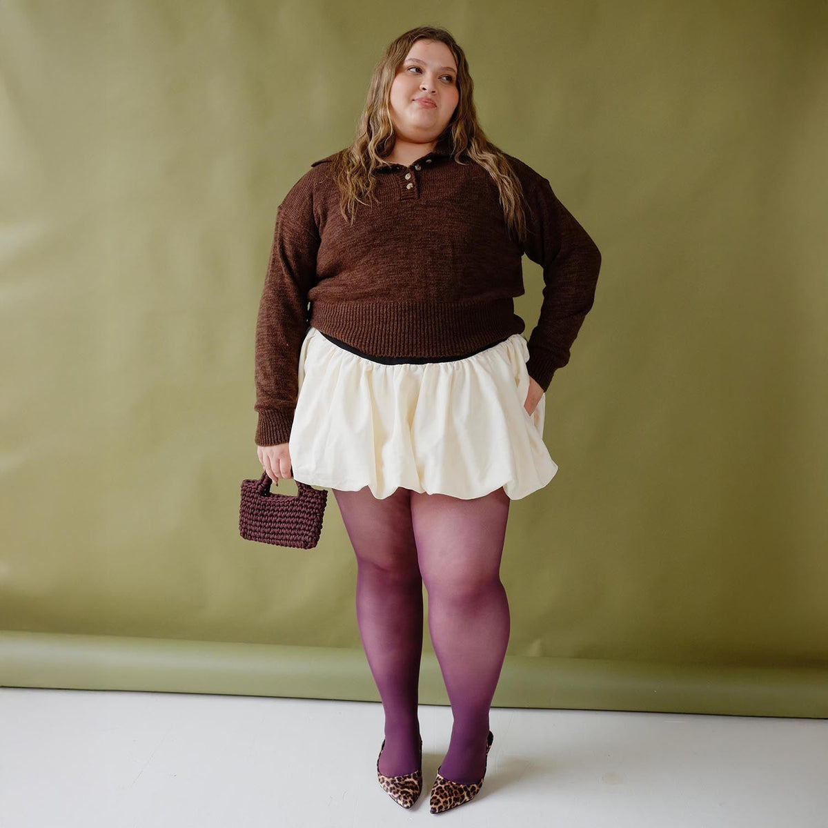 Sheer 30 Den Tights - Plum