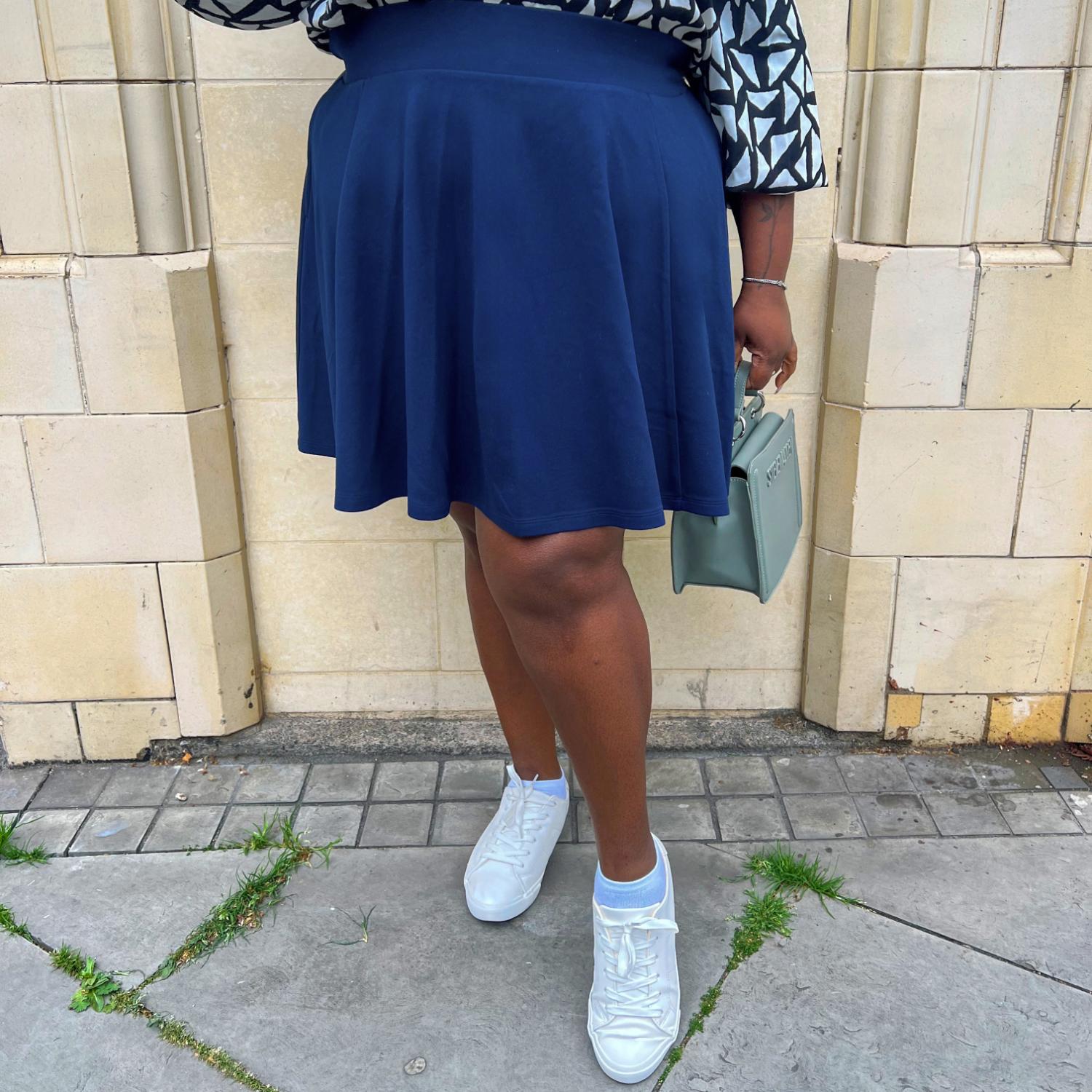 Navy Blue Mini Skirt with Pockets | sizes 0-34 | Snag – Snag US