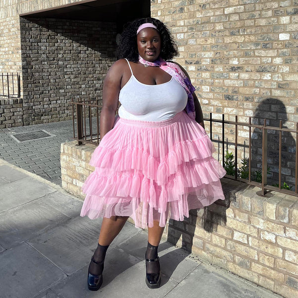 Mini Mesh Skirt - Flushing Pink - Tights & Clothes In Sizes 1-34