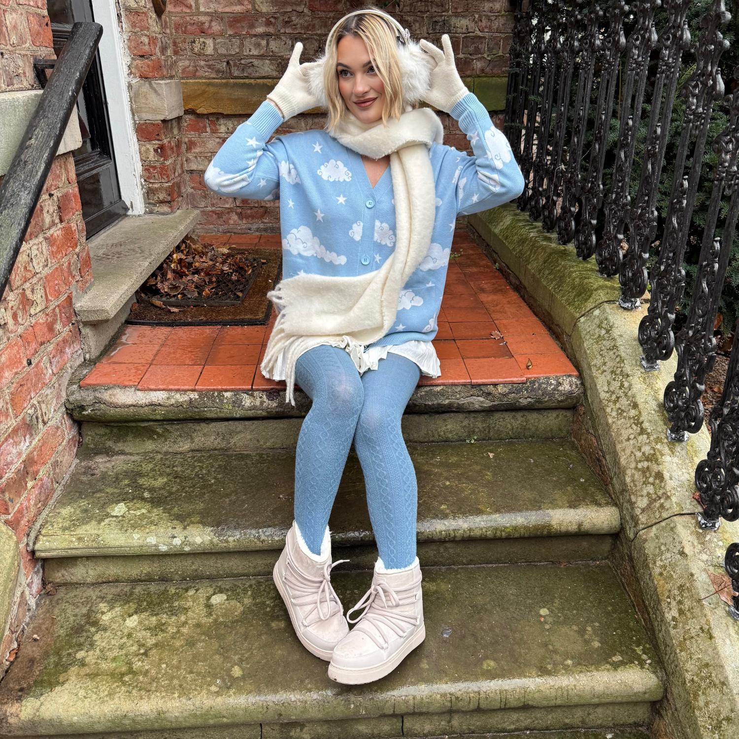 Cotton Rich Cardigan - Cloud