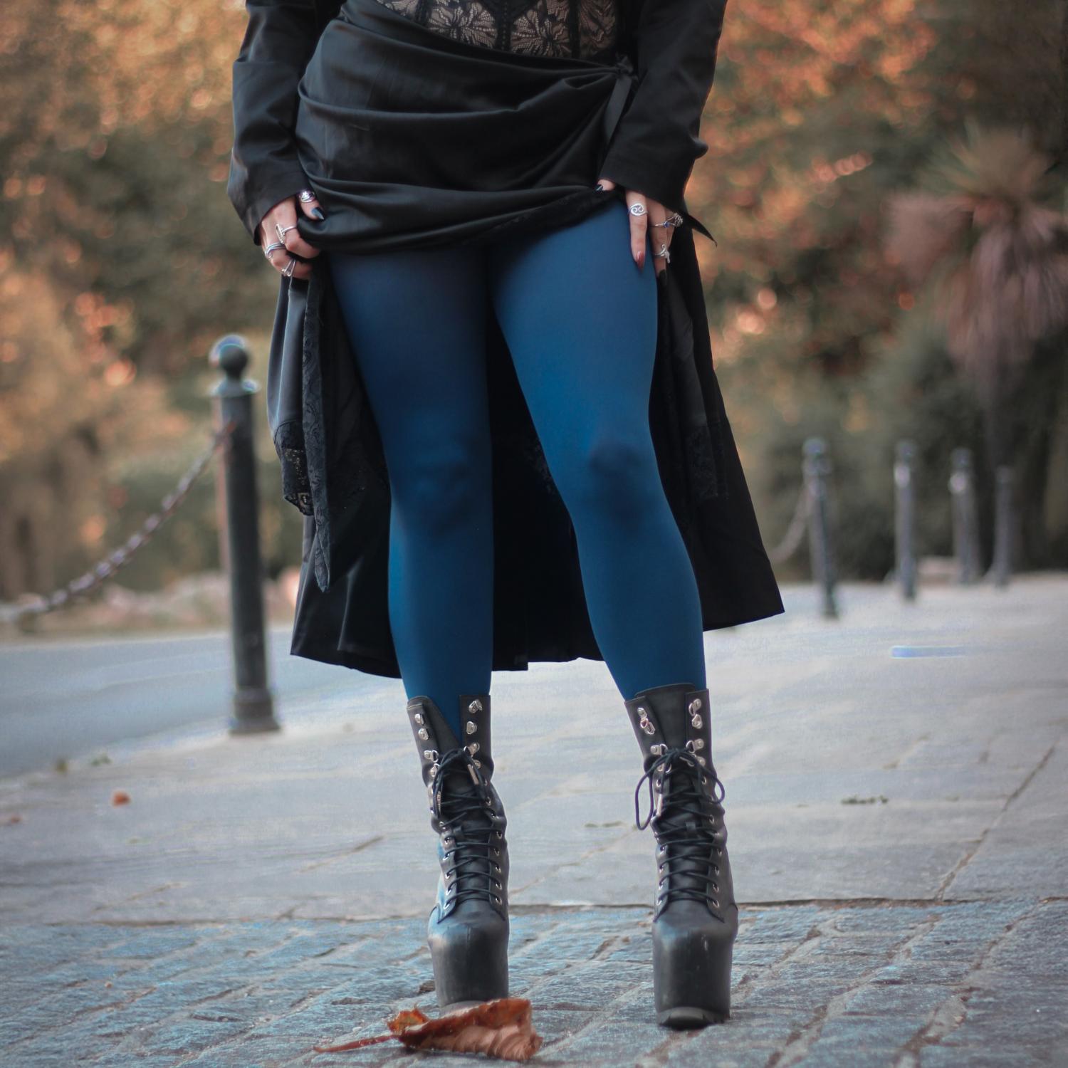 80 Denier Tights in Krakens Breath – Snag US