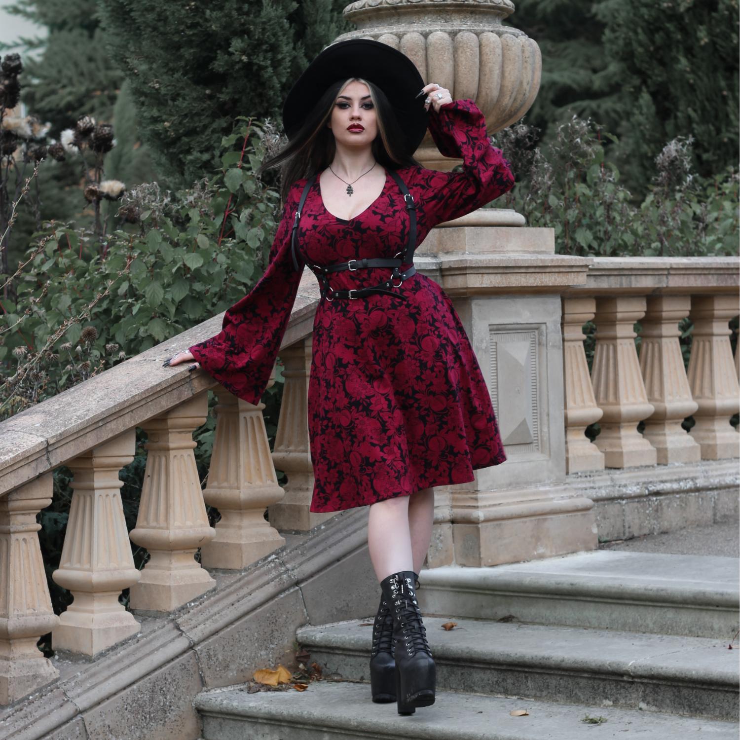 strapless open back dress Danu Bell Sleeve Mini Dress