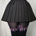 80 Denier Crotchless Tights - Good Girl - Black