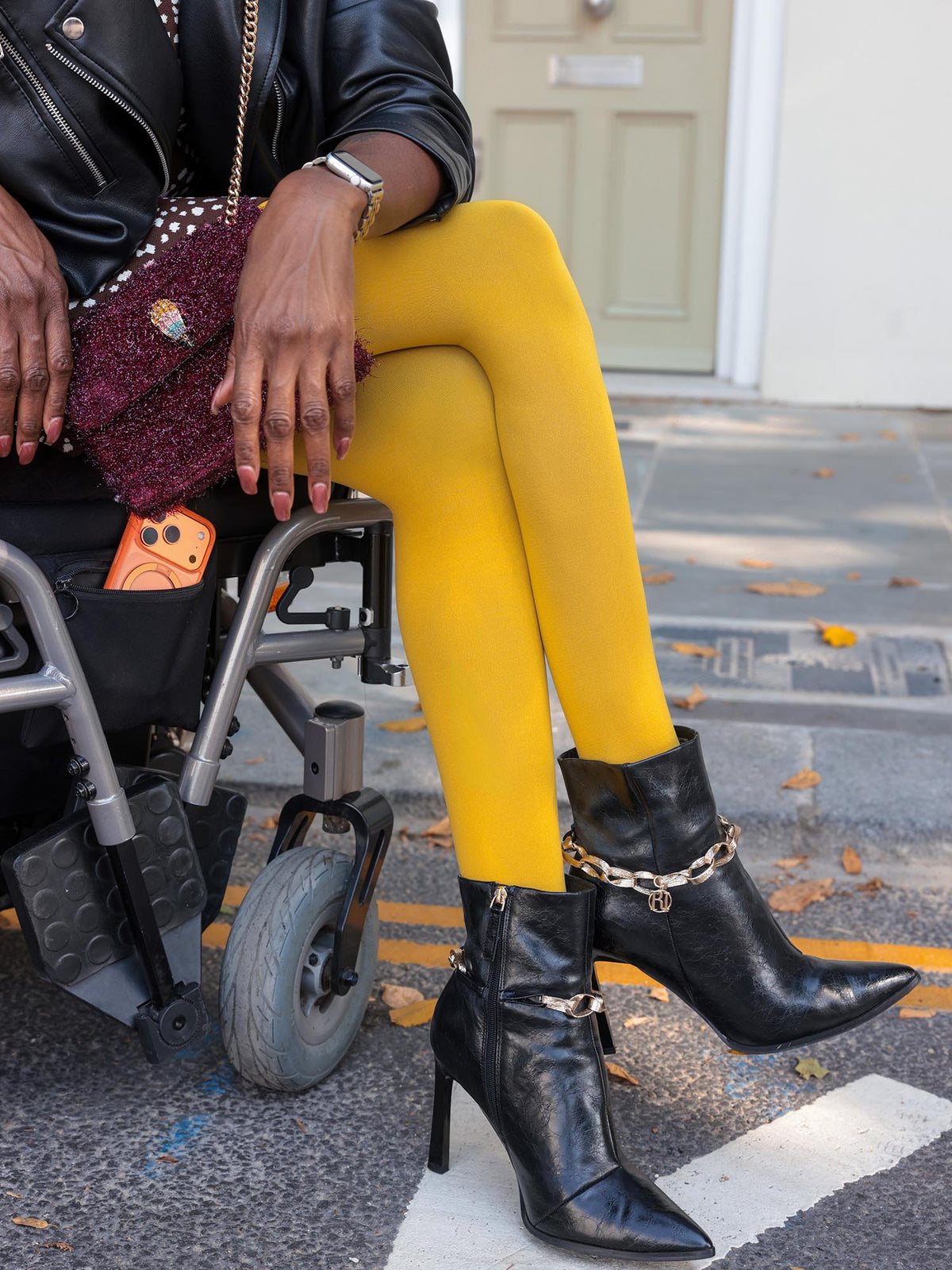 Super Opaque 120 Den Tights - Cursed Custard