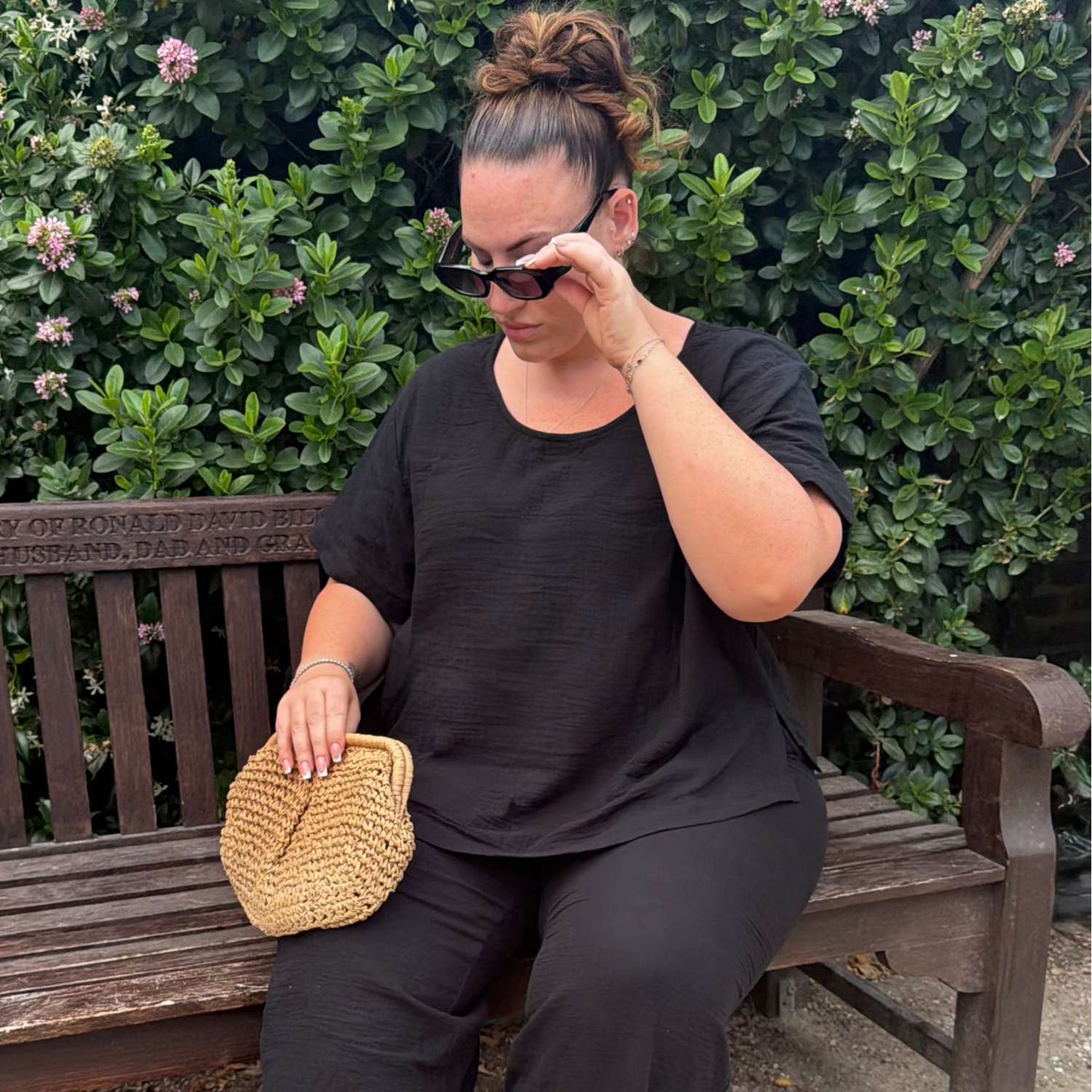 Cotton Gauze Scoop Neck Tee - Black – Snag US