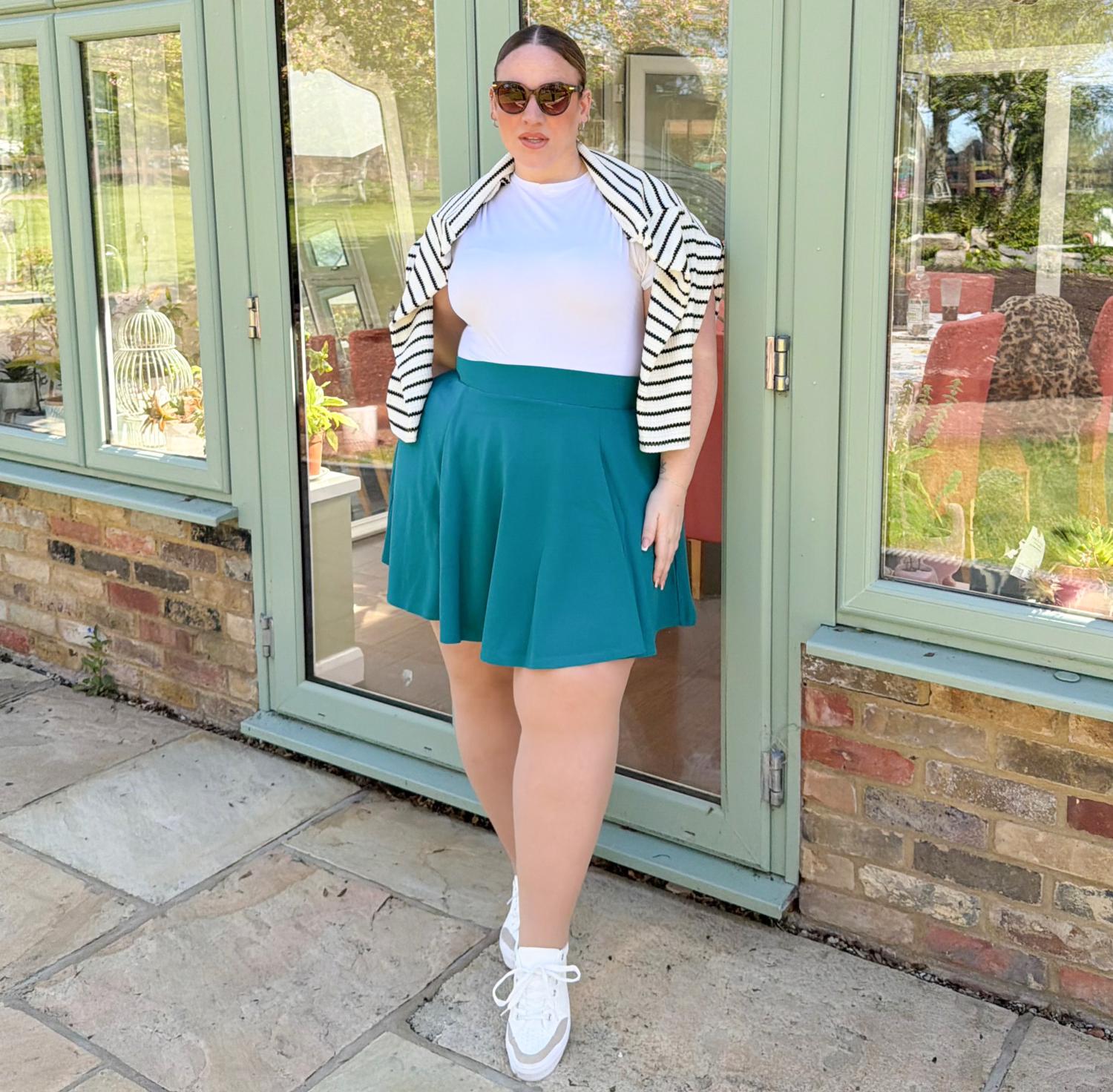 Ocean Teal Mini Skirt with Pockets | sizes 0-34 | Snag – Snag US