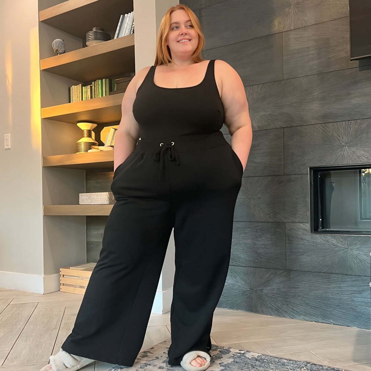 Black Wide Leg Joggers | Relaxed Fit Bottoms | Snag – Snag US