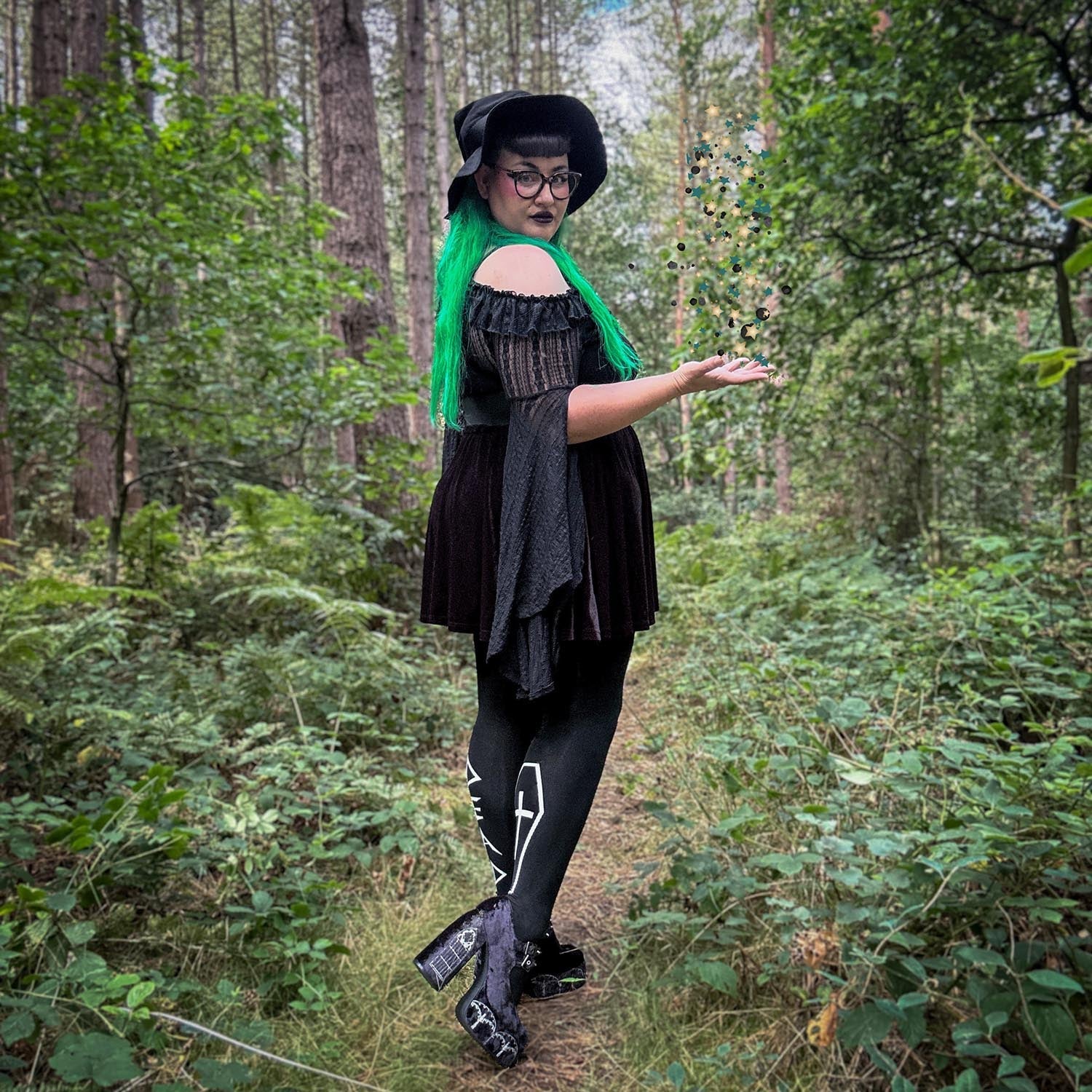 Dead Inside Tights | Goth Coffin Slogan Tights | Snag – Snag US