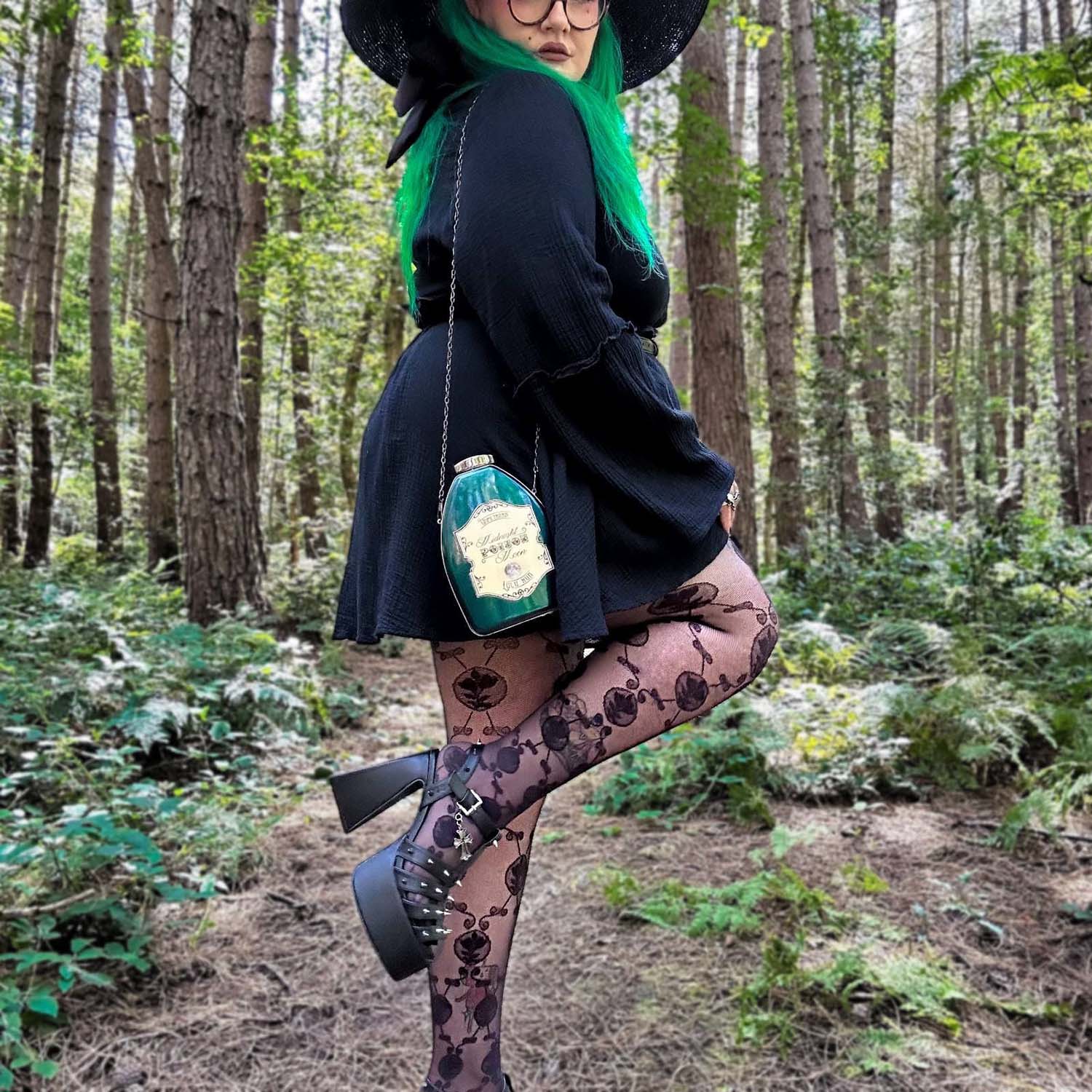black dress green tights Lucrezia - & Clothes In Sizes 1-34 The four Color:Solid Dark Olive Green Topshop 2025 has me TSHIRT