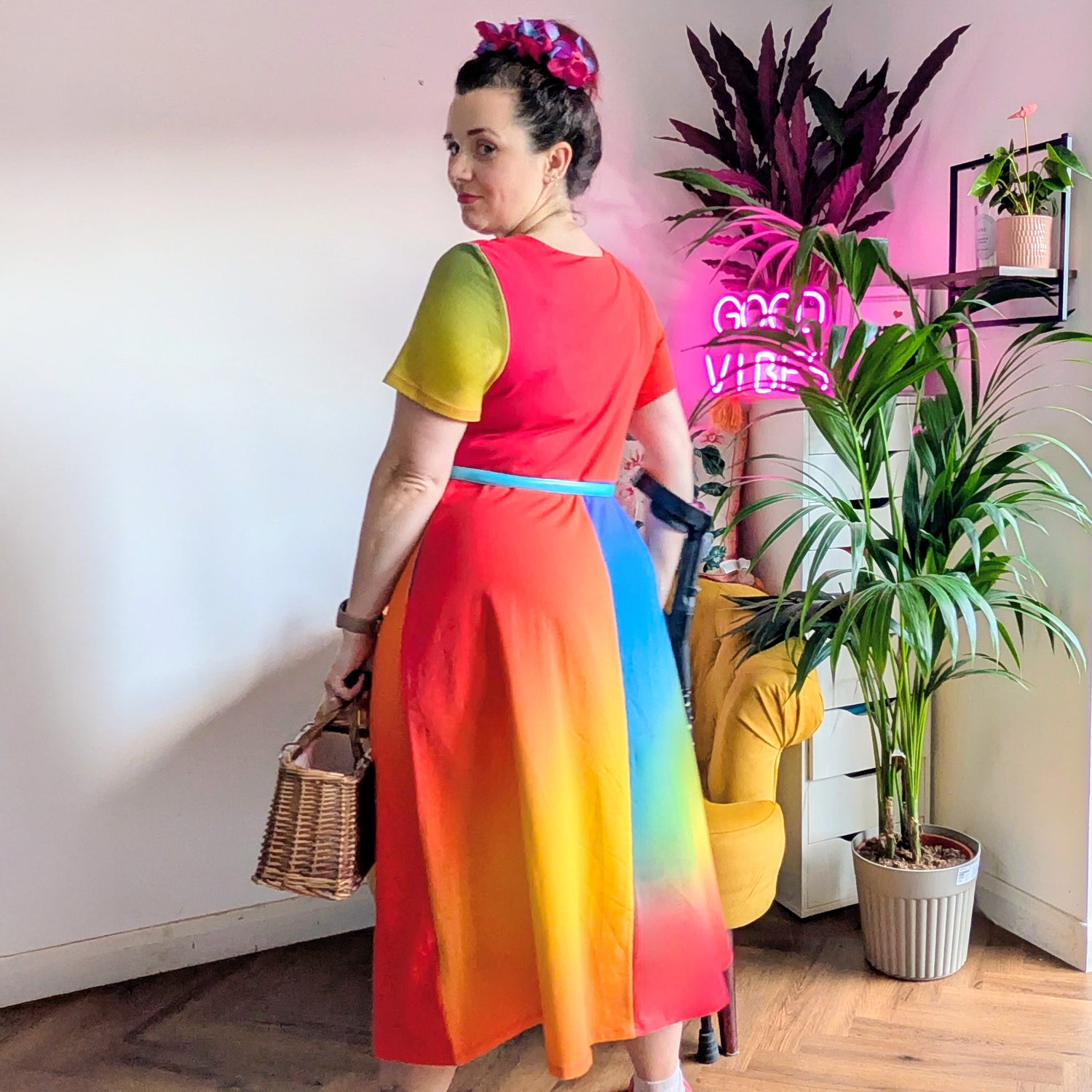 midi dress rainbow Vanessa Midi Dress