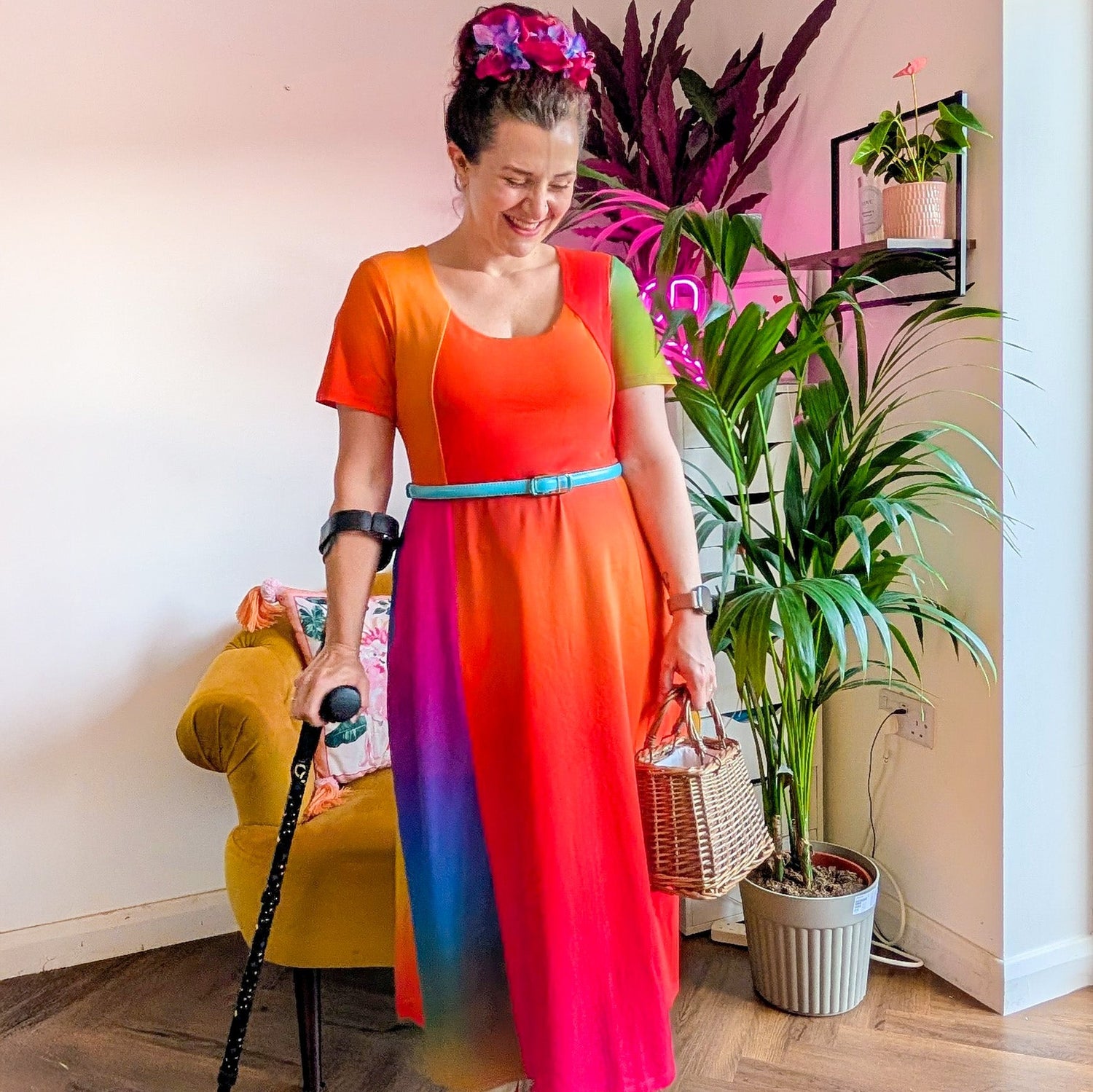 midi dress rainbow Vanessa Midi Dress