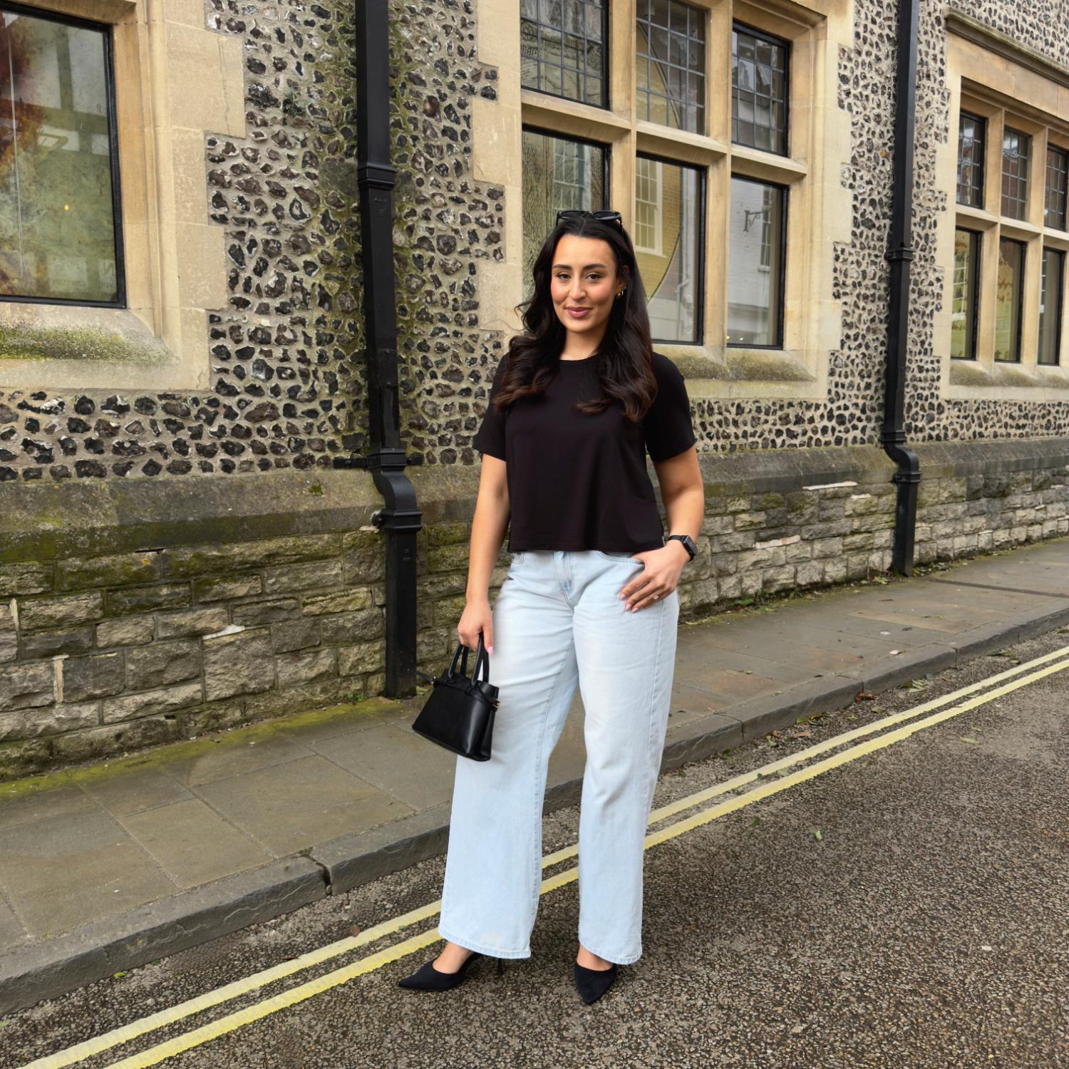 Cooling Wood-Pulp Crew Neck Tee - Black