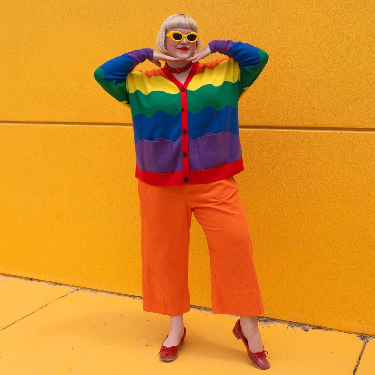 Rainbeaux Colourful Rainbow Cardigan | Sizes 0-34 | Snag – Snag US
