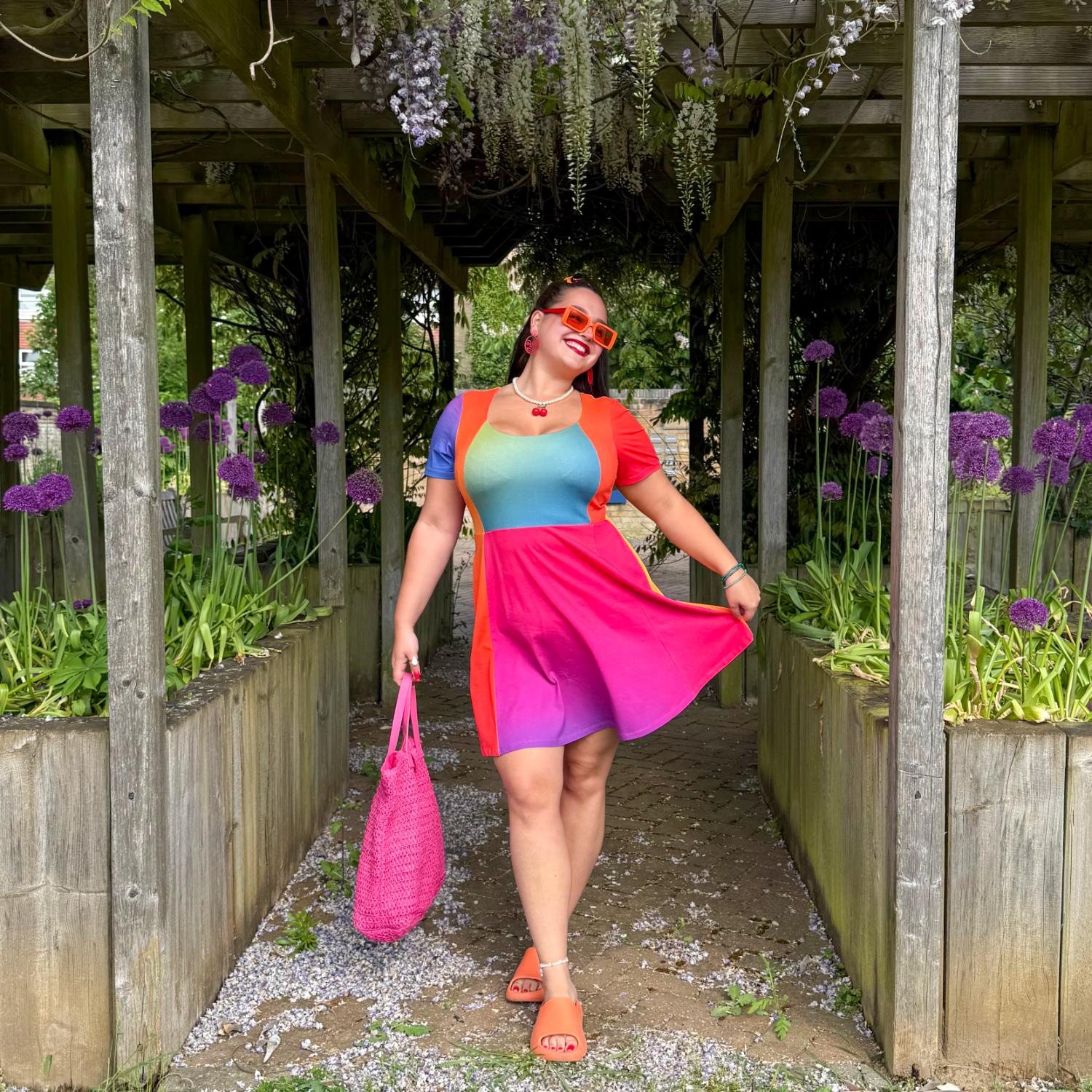 Vanessa Mini Dress | Rainbow Ombre Organic Cotton Snag US Vanessa Mini Dress | Rainbow Ombre Organic Cotton Snag US