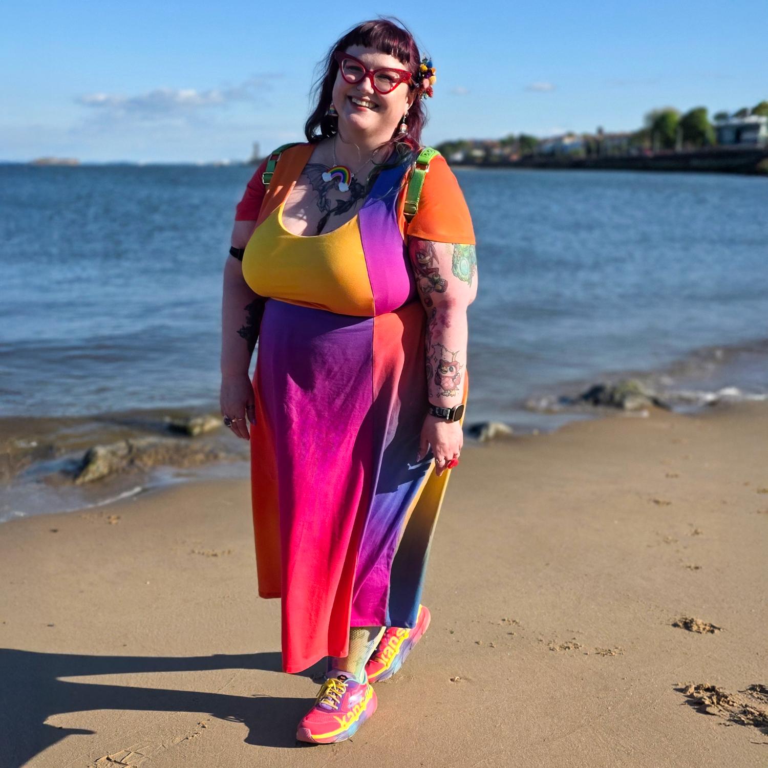 midi rainbow dress Vanessa Midi Dress