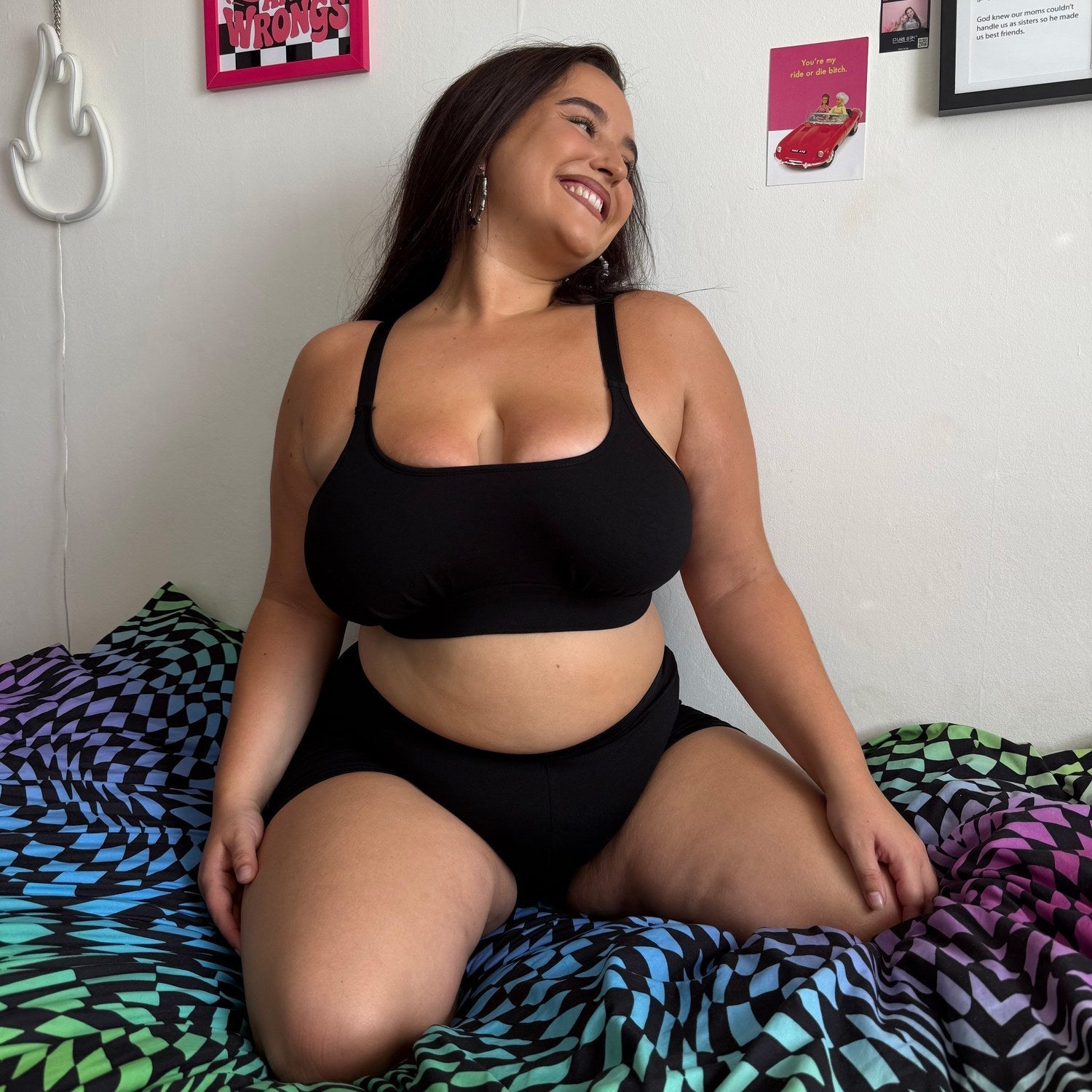 Cotton Comfort Bralette - Black