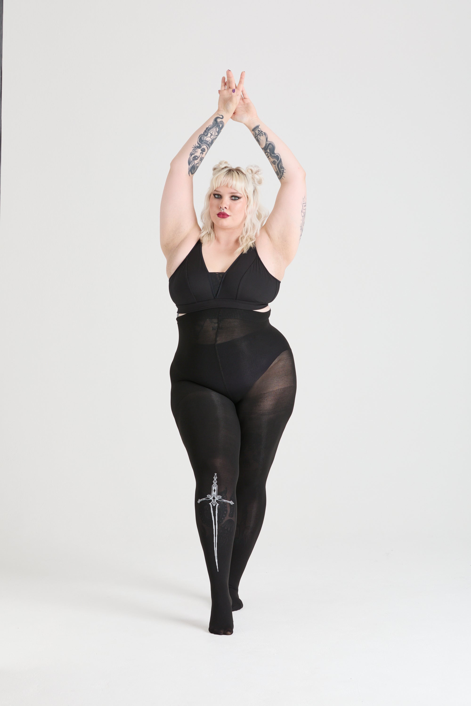Midnight Executioner Tights | Sword Goth Tights | Snag – Snag US