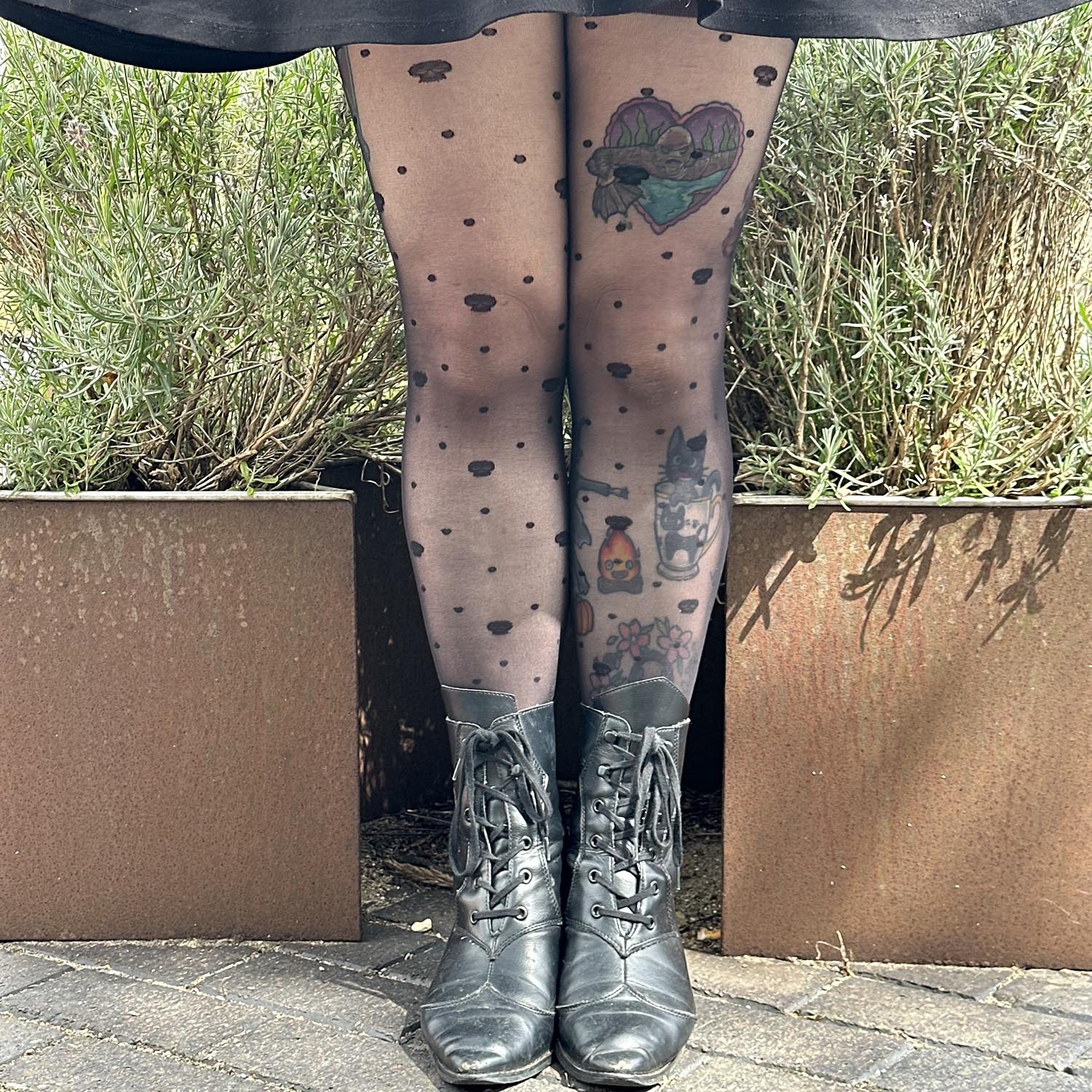 Dot Dot Dot Tights | Skull Polka Dot Goth Tights | Snag – Snag US