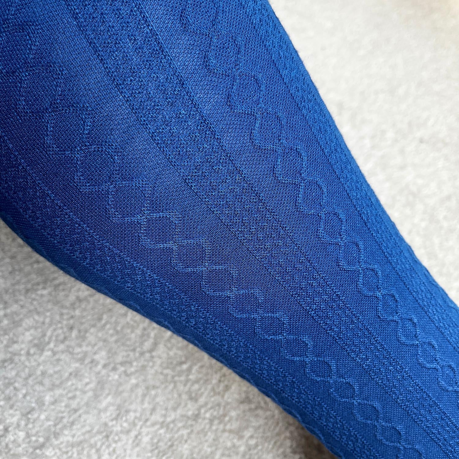 Blue Cable Knit Tights with Wool - Kraken's Breath – Snag US