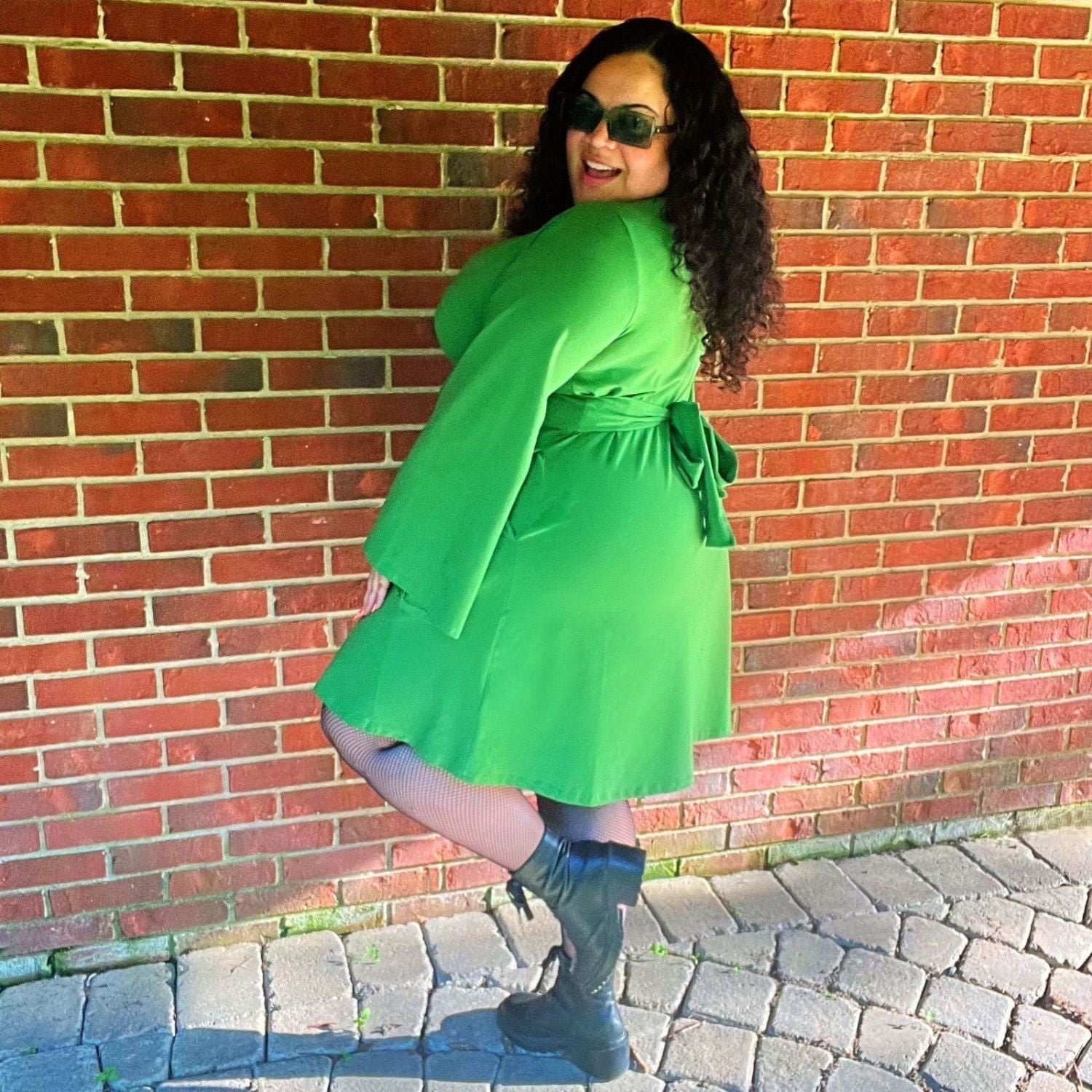 Bell Sleeve Mini Dress in Meadow Green – Snag US Bell Sleeve Mini Dress in Meadow Green – Snag US
