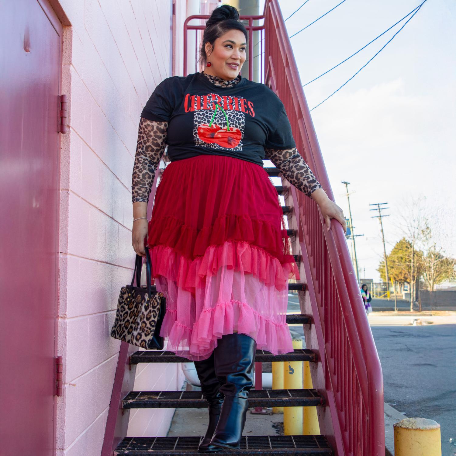 Mesh Maxi Skirt - Pirouette Ombre