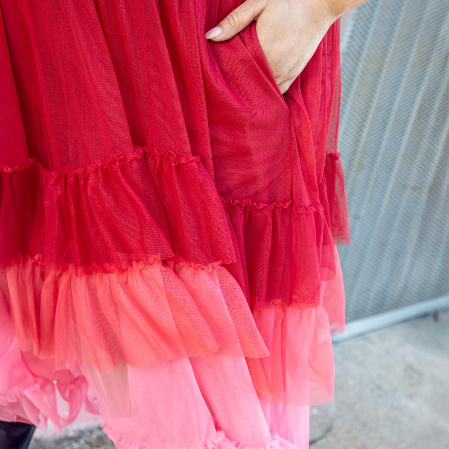 Mesh Maxi Skirt - Pirouette Ombre