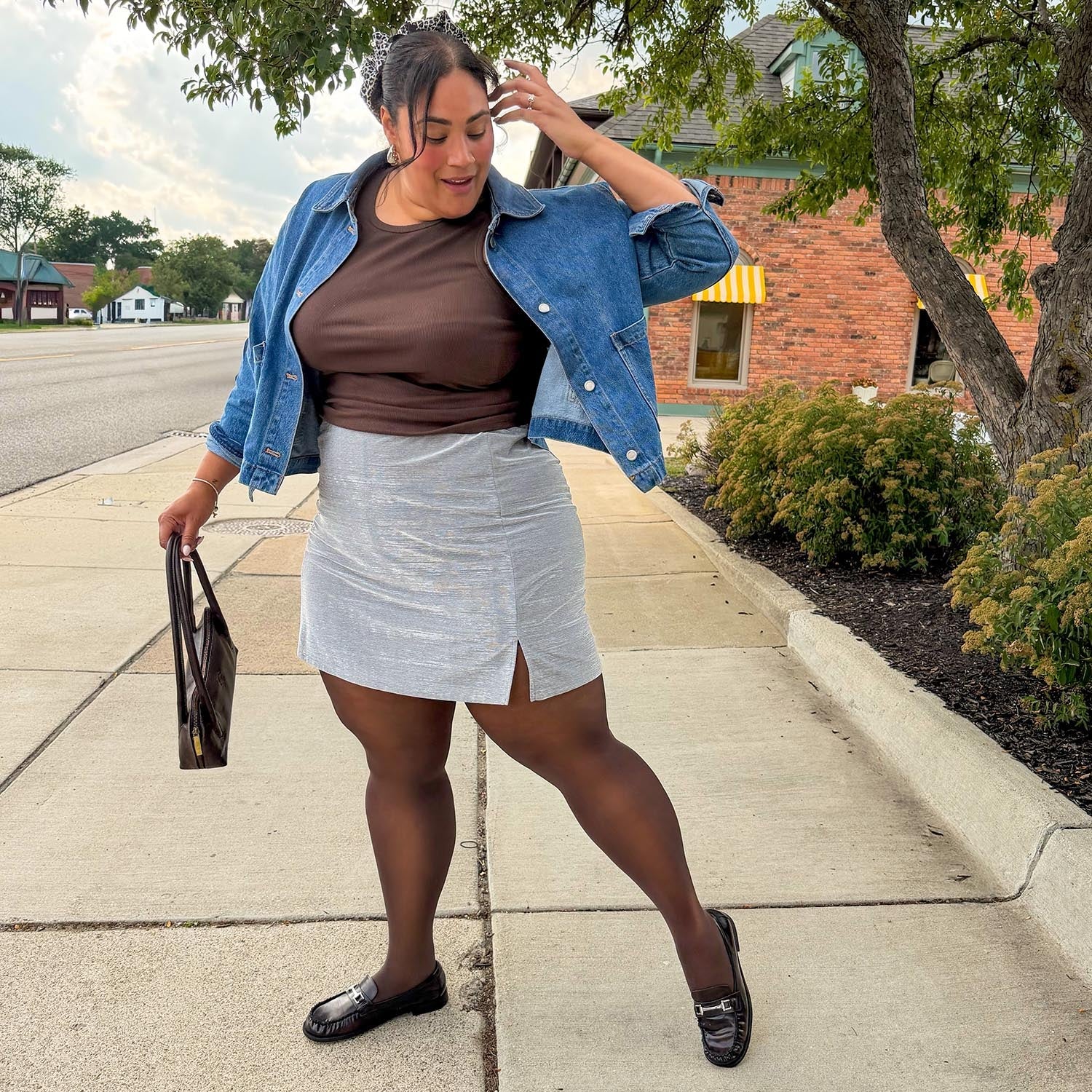 Semi-Opaque 50 Den Halo Tights - Praline