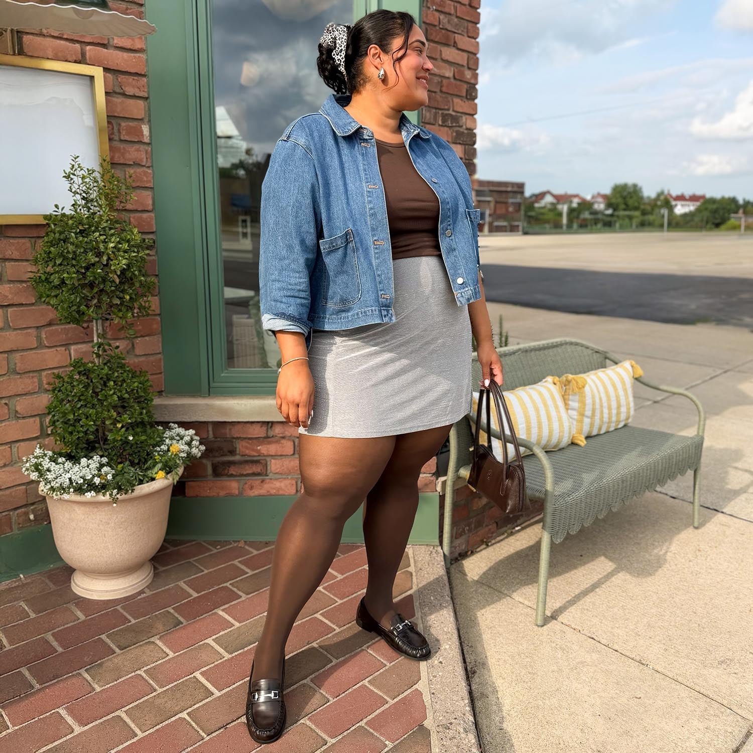 Semi-Opaque 50 Den Halo Tights - Praline