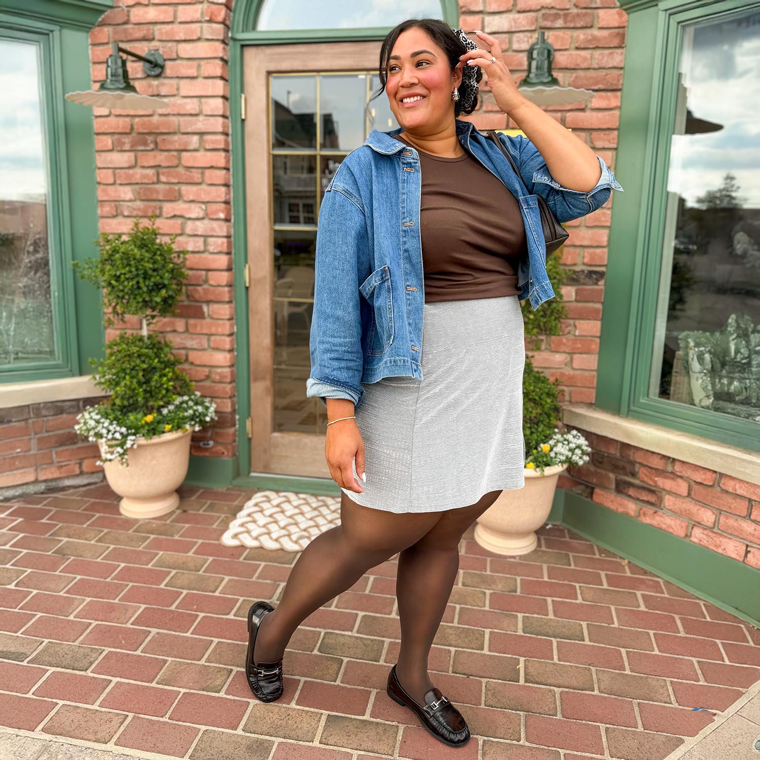 Semi-Opaque 50 Den Halo Tights - Praline