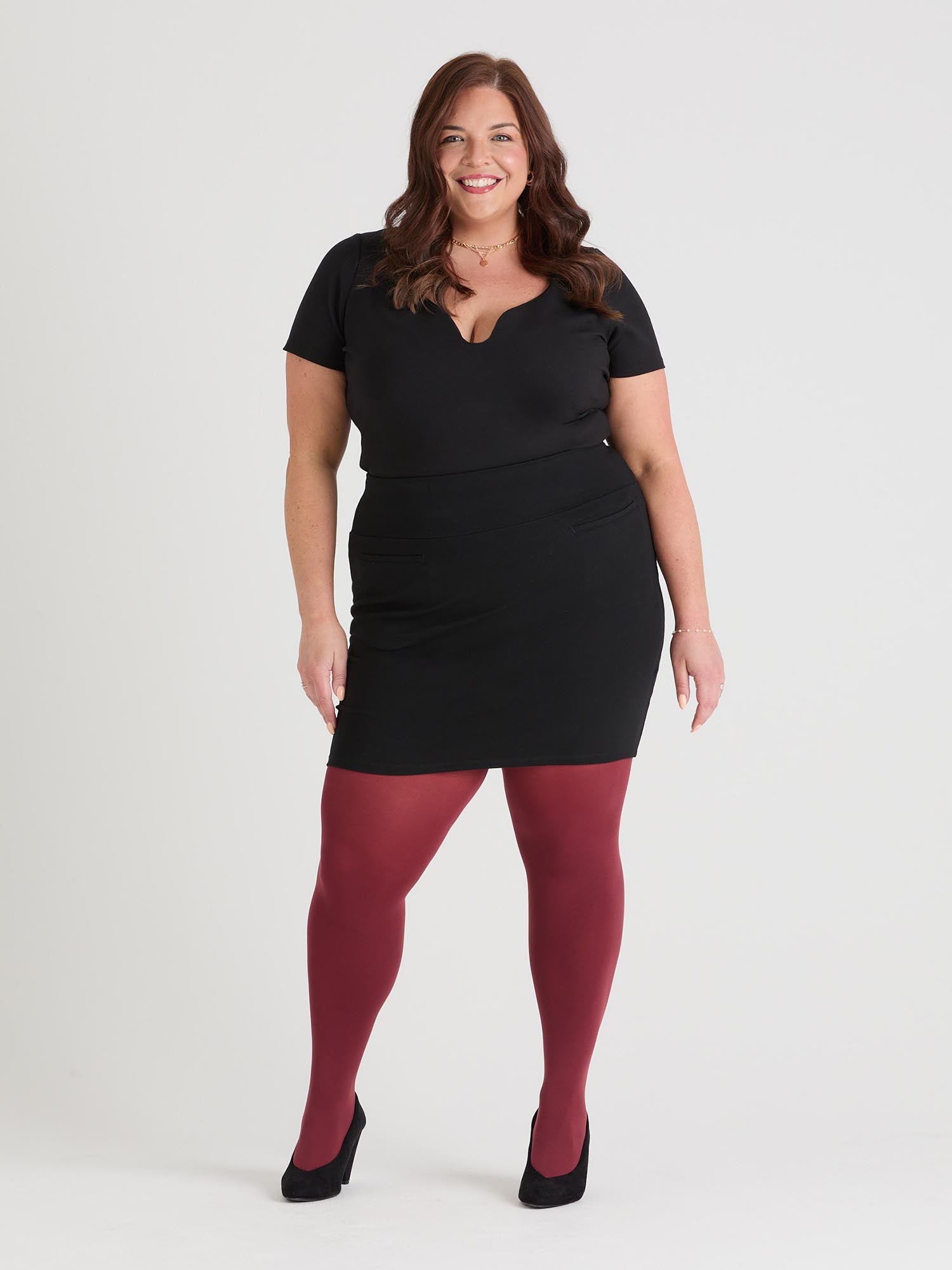 Mini Pencil Skirt - Black (V2) - Tights & Clothes In Sizes 1-34 - Snag ...