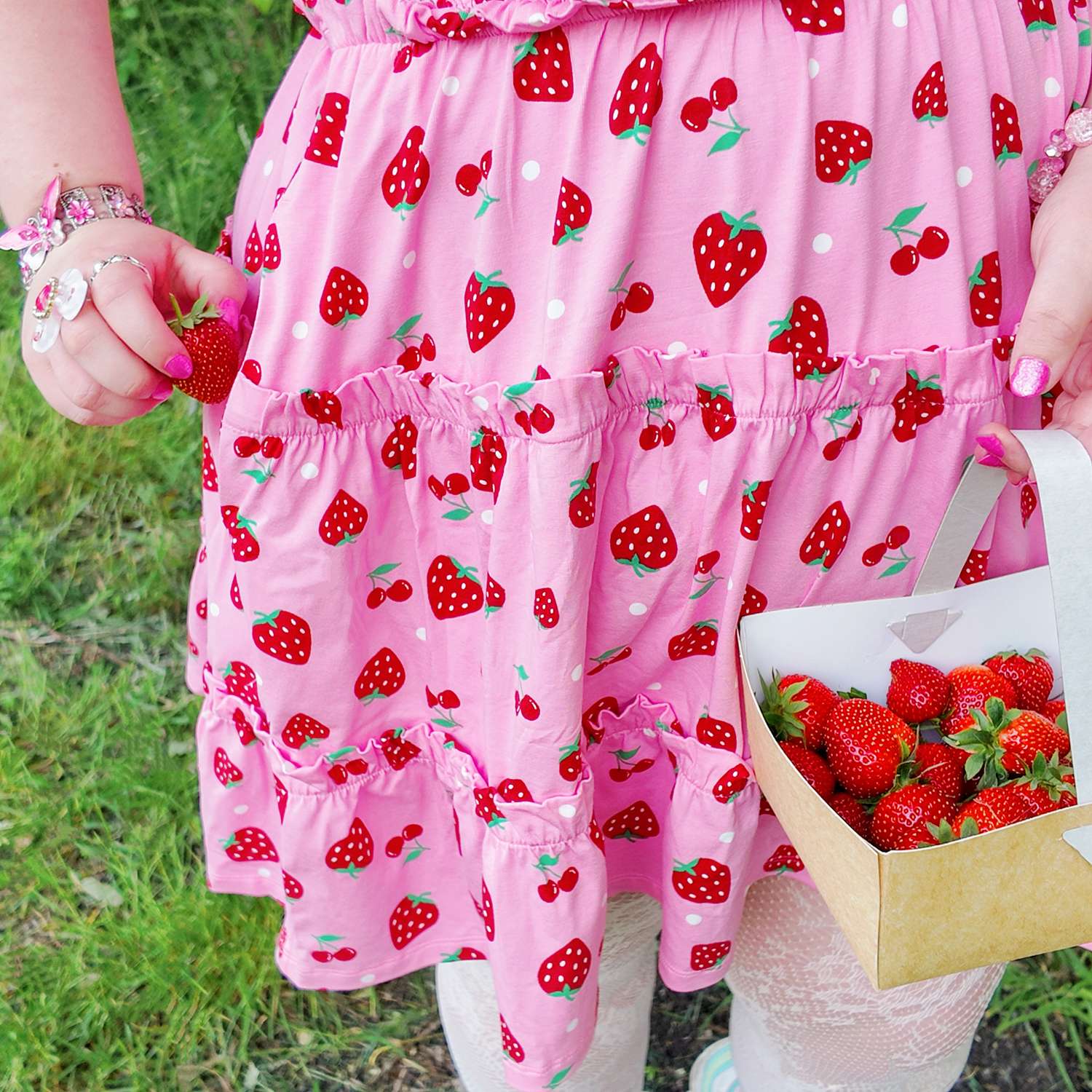 Strawberry Jersey Mini Dress