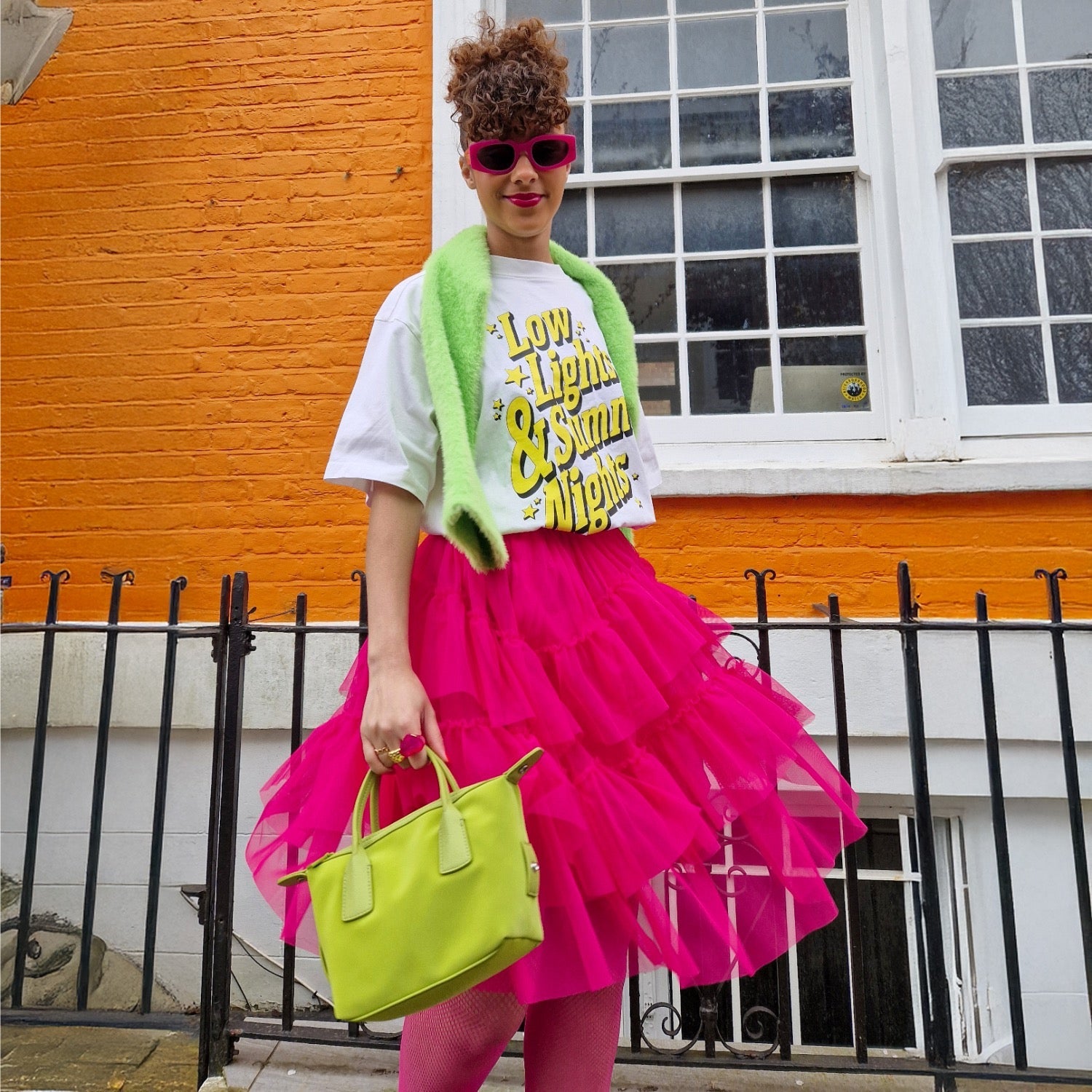 Mesh Skirt - Pomegranate