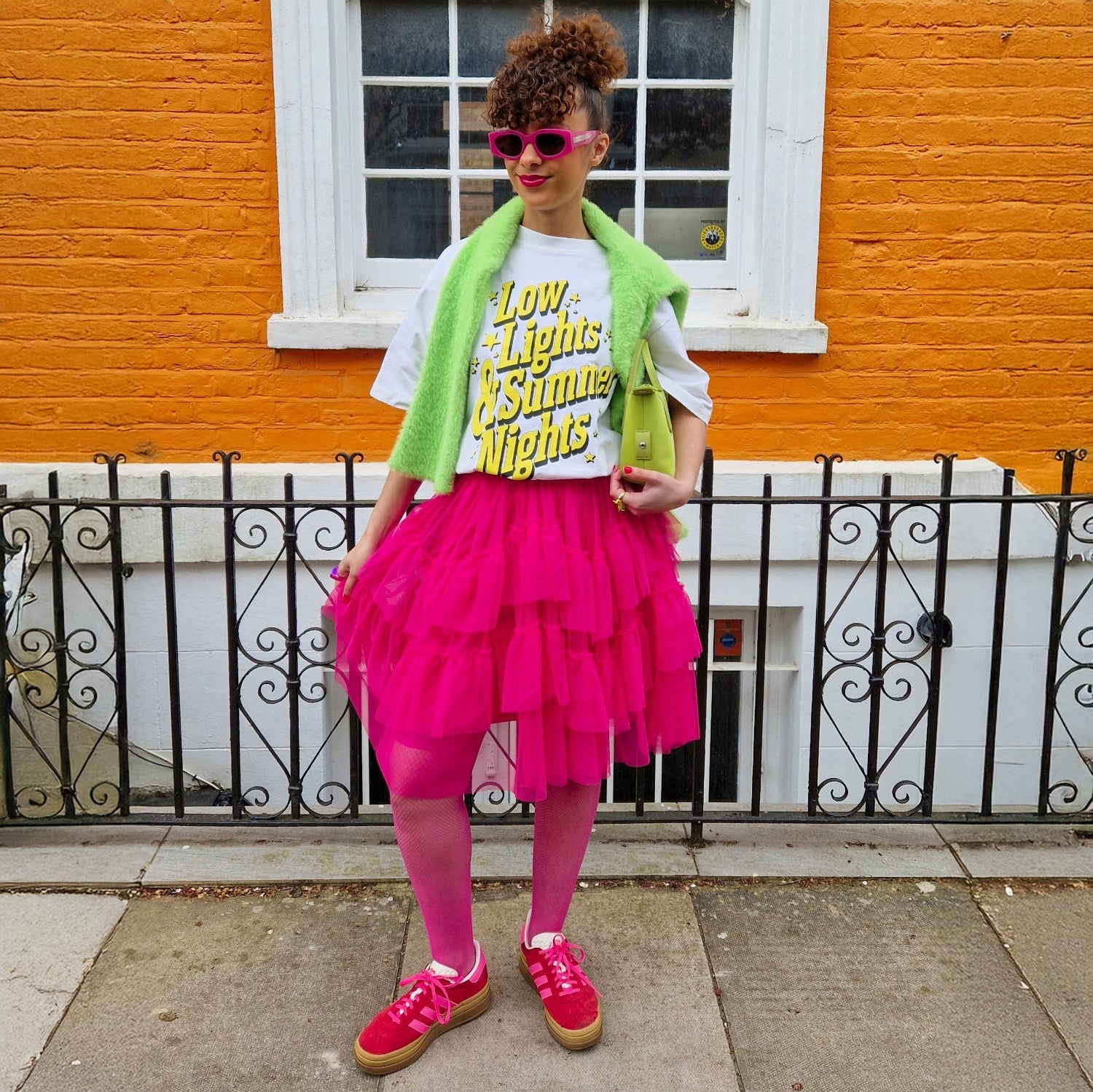 Mesh Skirt - Pomegranate