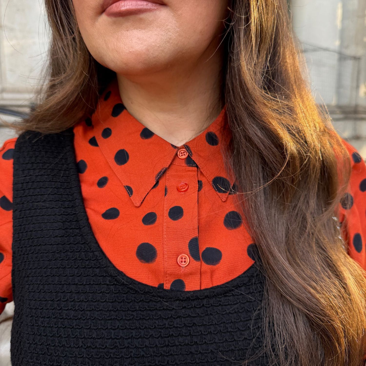 Tailored Woven Viscose Shirt - Spiced Spot