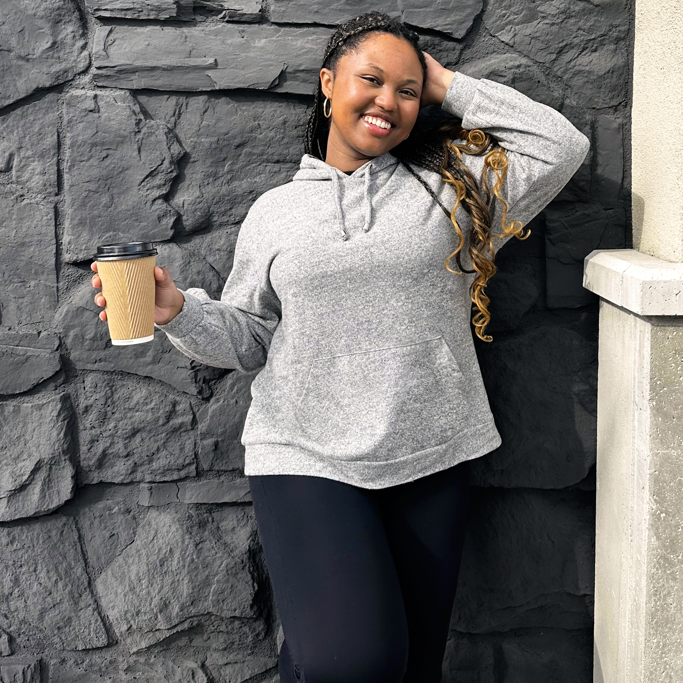 Marl online grey hoodie